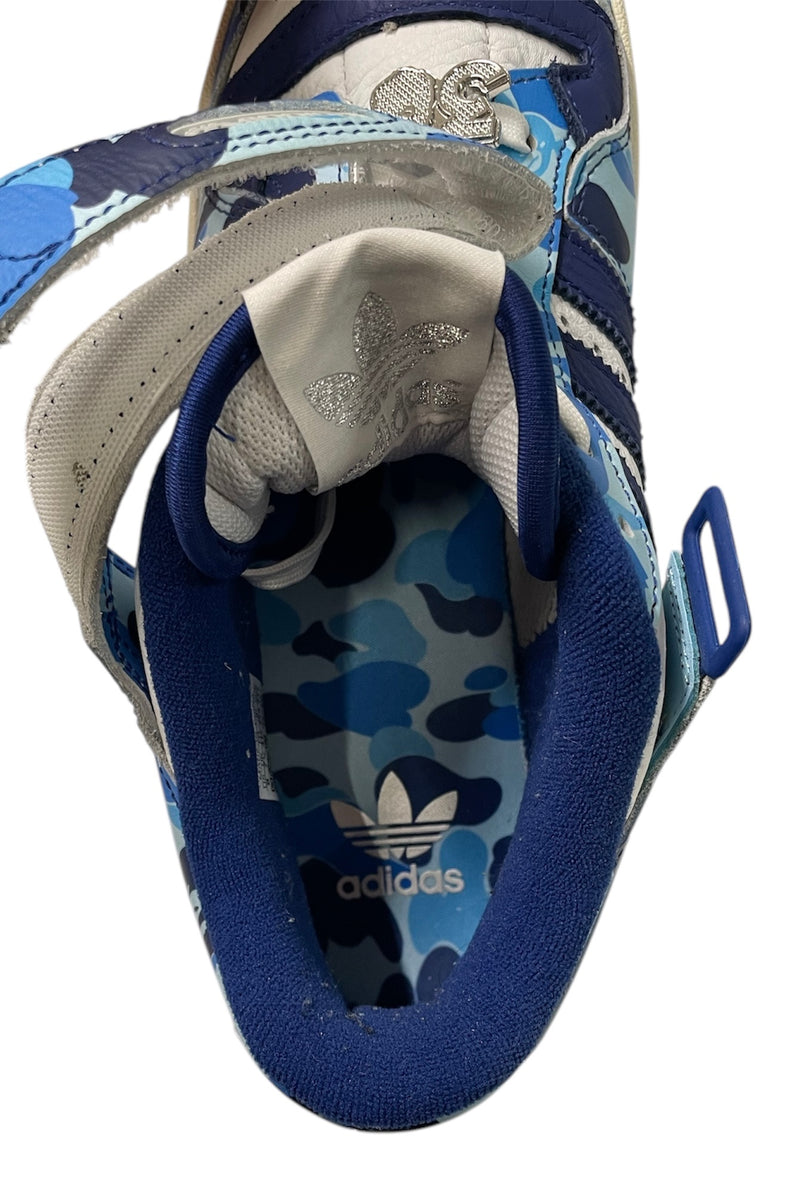 BAPE STA!/adidas/Low-Sneakers/US 8/Leather/BLU/