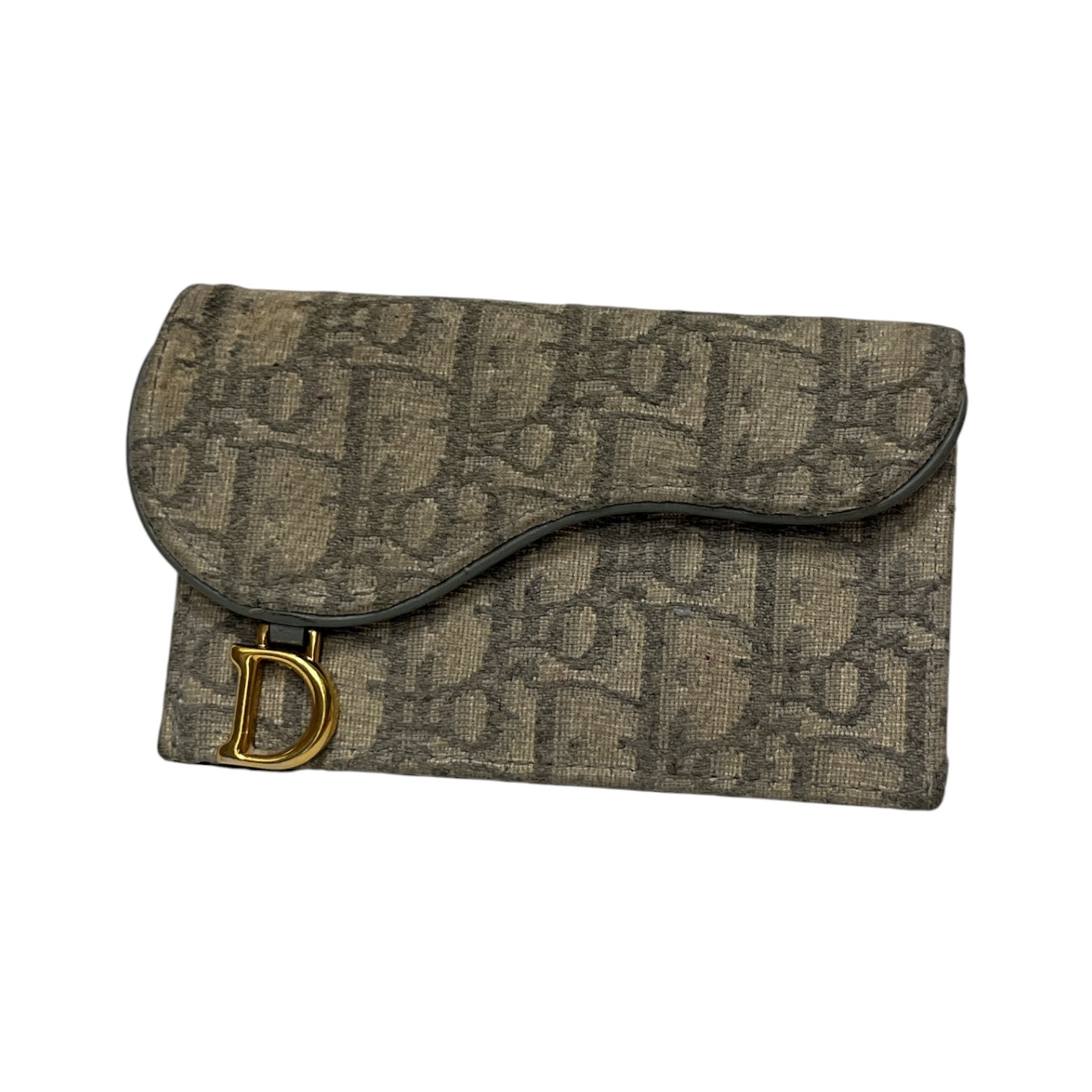 Christian Dior/Wallet/Monogram/GRY/saddle view 1