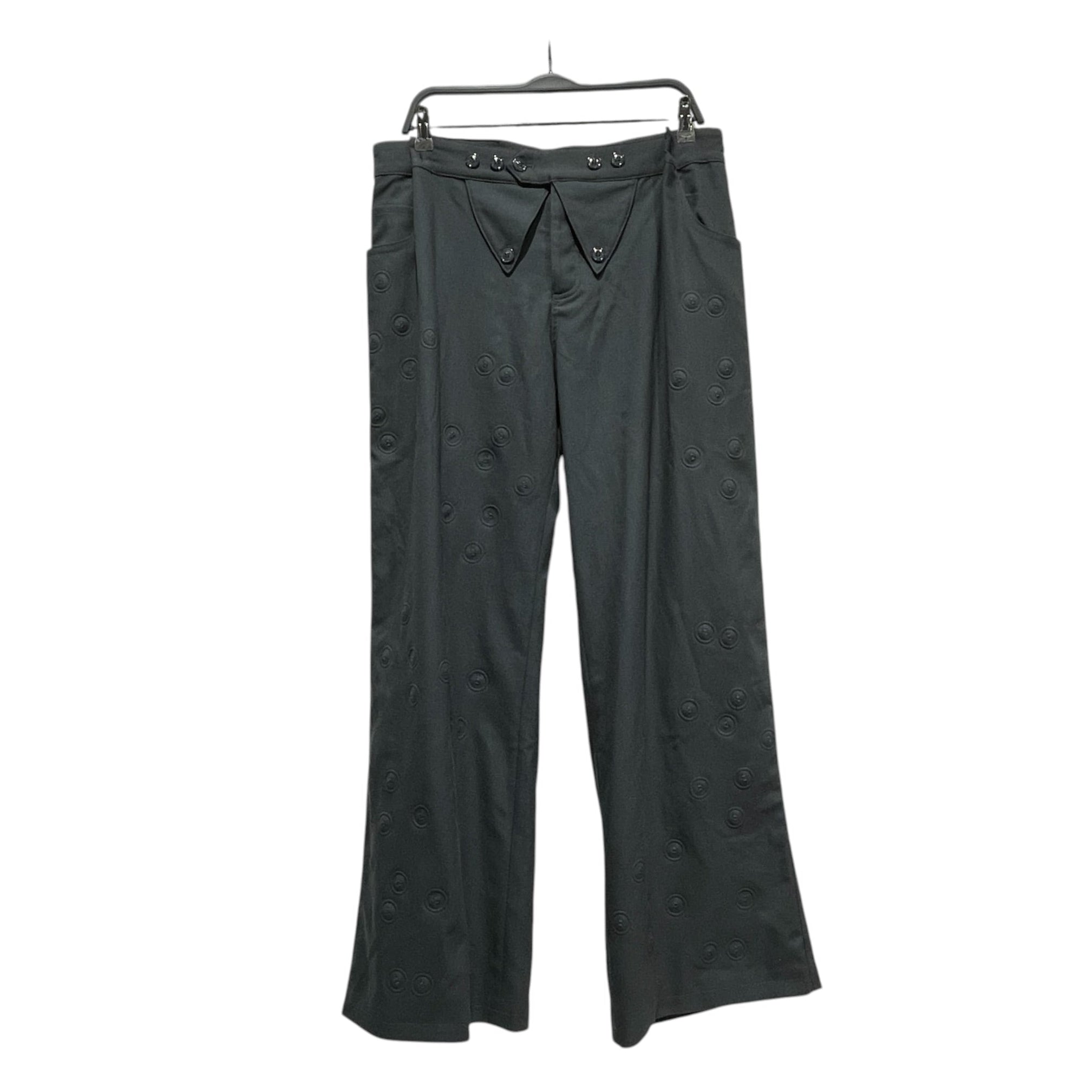 BAD SON/Straight Pants/XS/Cotton/IDG/PLEATED TROUSERS view 1