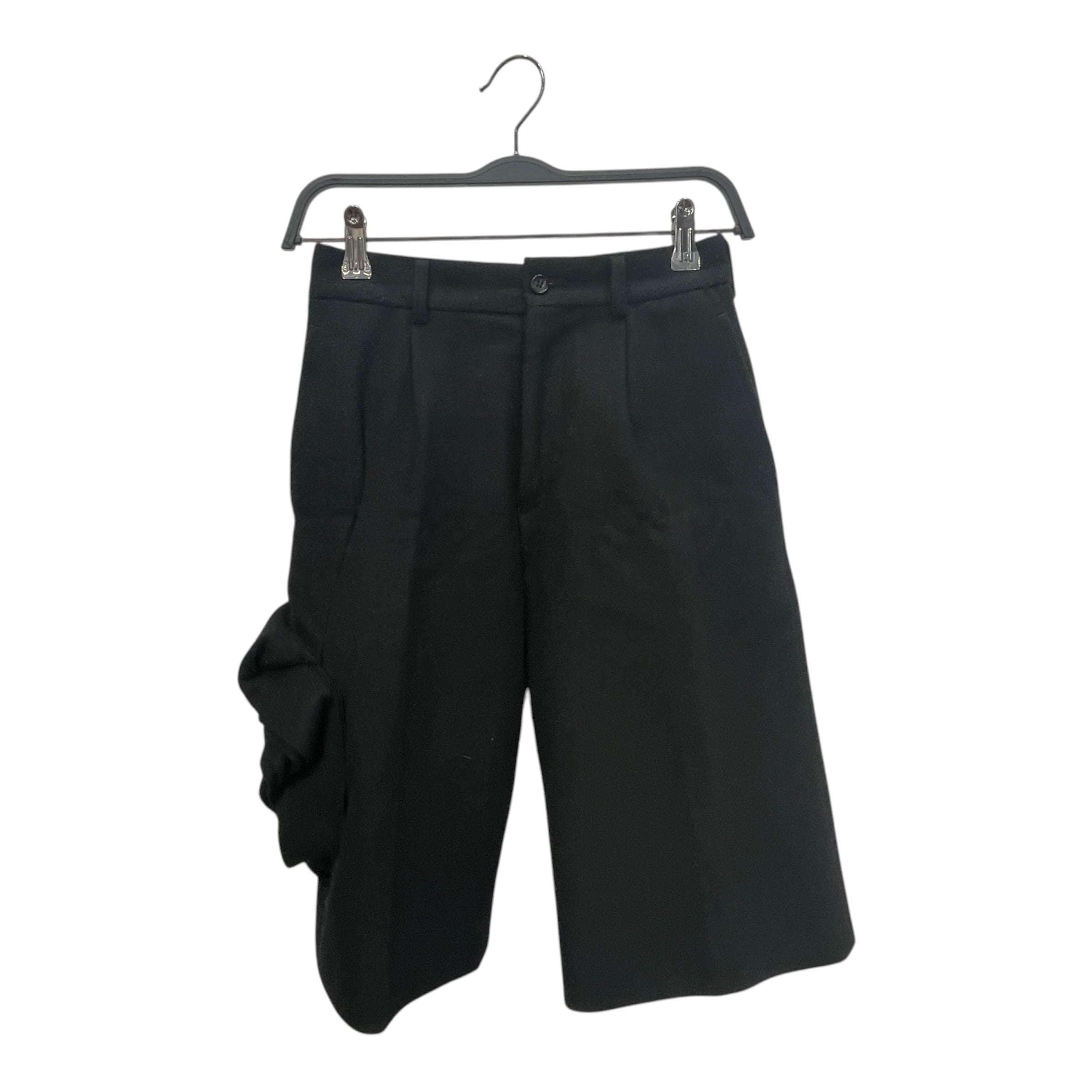 COMME des GARCONS/Shorts/XS/Wool/BLK/LAYERED FLOWER ON SIDE view 1