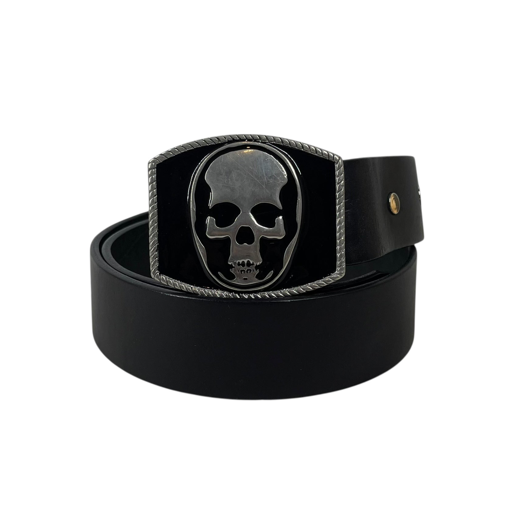 lucien pellat-finet/Belt/Leather/BLK/skull buckle view 1
