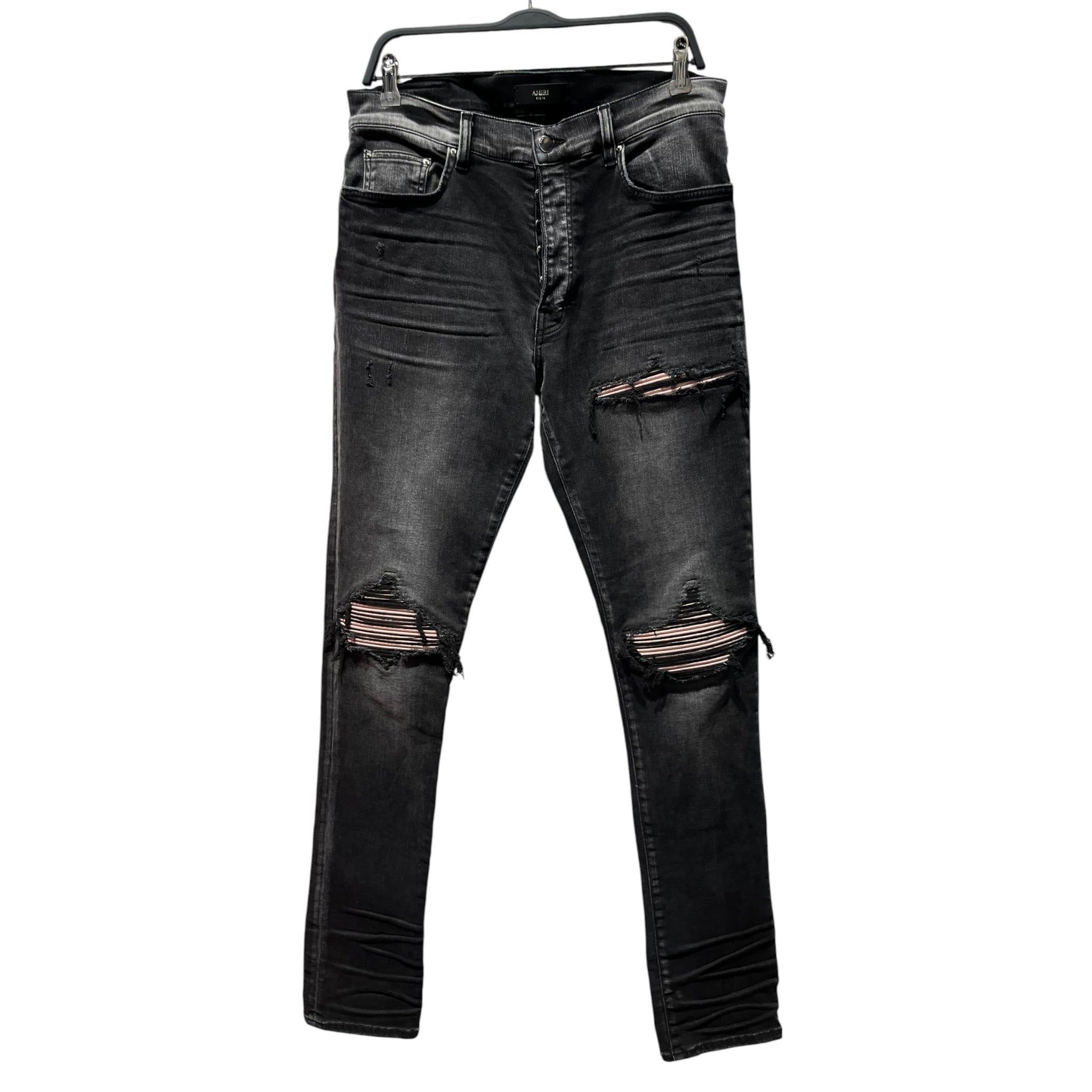 AMIRI/Skinny Pants/34/Denim/BLK/MX1 Pink Patch Denim view 1