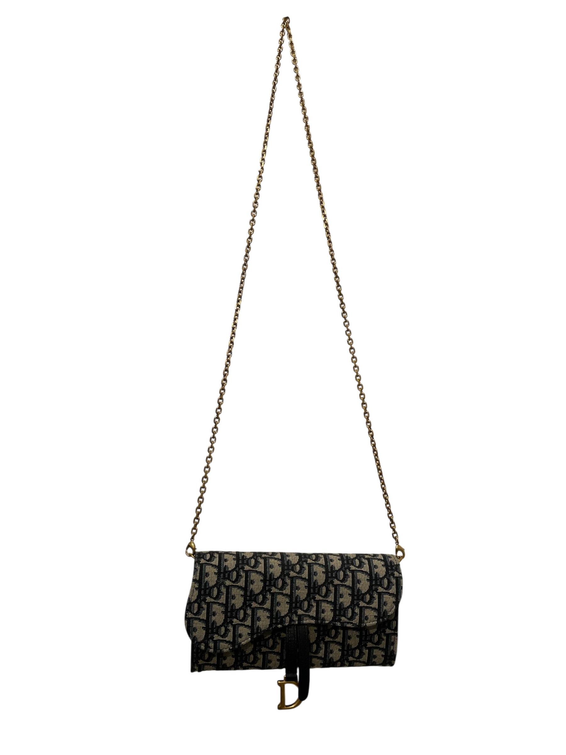 Christian Dior/Cross Body Bag/Monogram/Cotton/IDG/obique jaquard saddle wallet view 1
