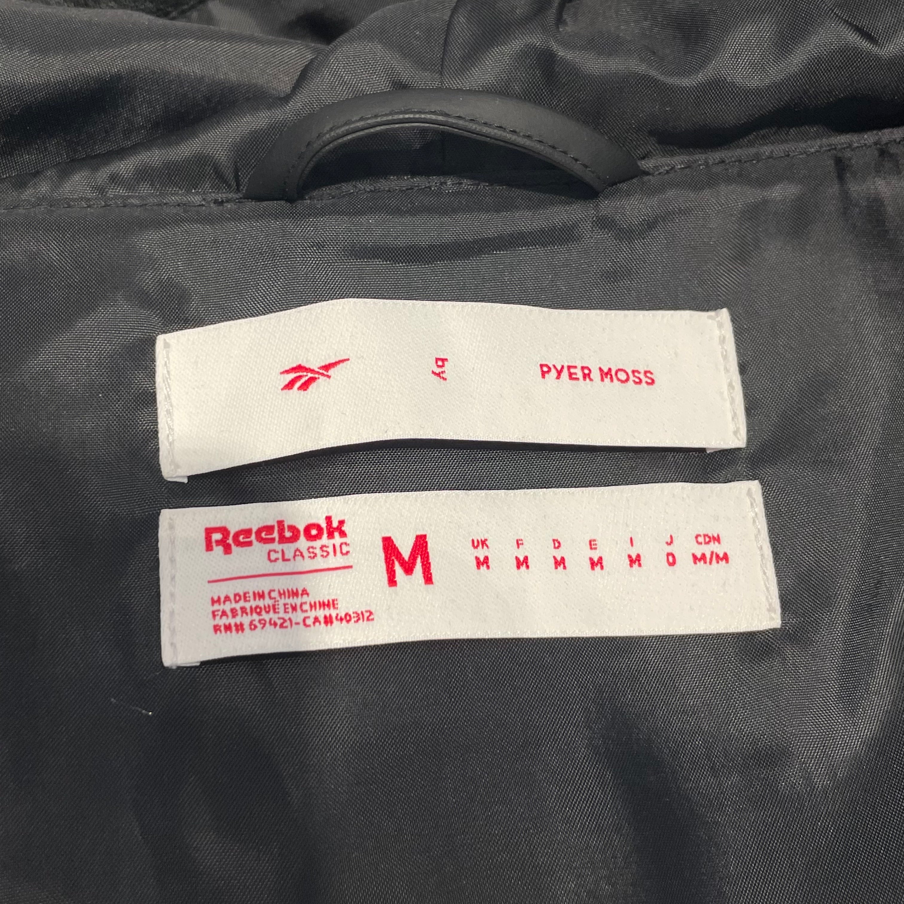 Reebok/Trench Coat/M/Leather/BLK/Reebok x Pyer Moss Trench view 3