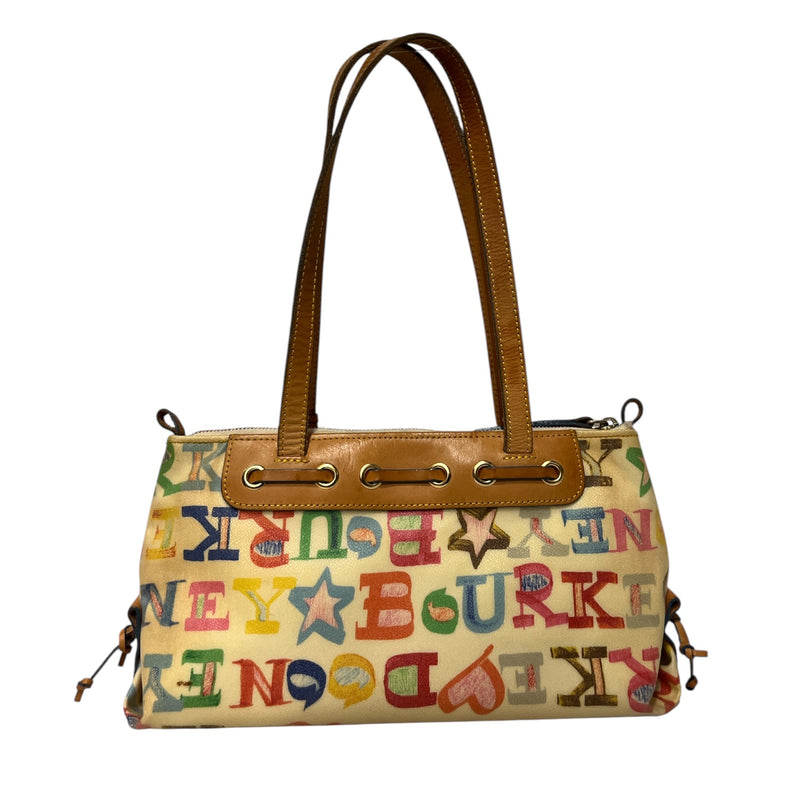 Dooney & Bourke/Hand Bag/OS/All Over Print/Leather/CRM/Marker Skecth All Over Logo