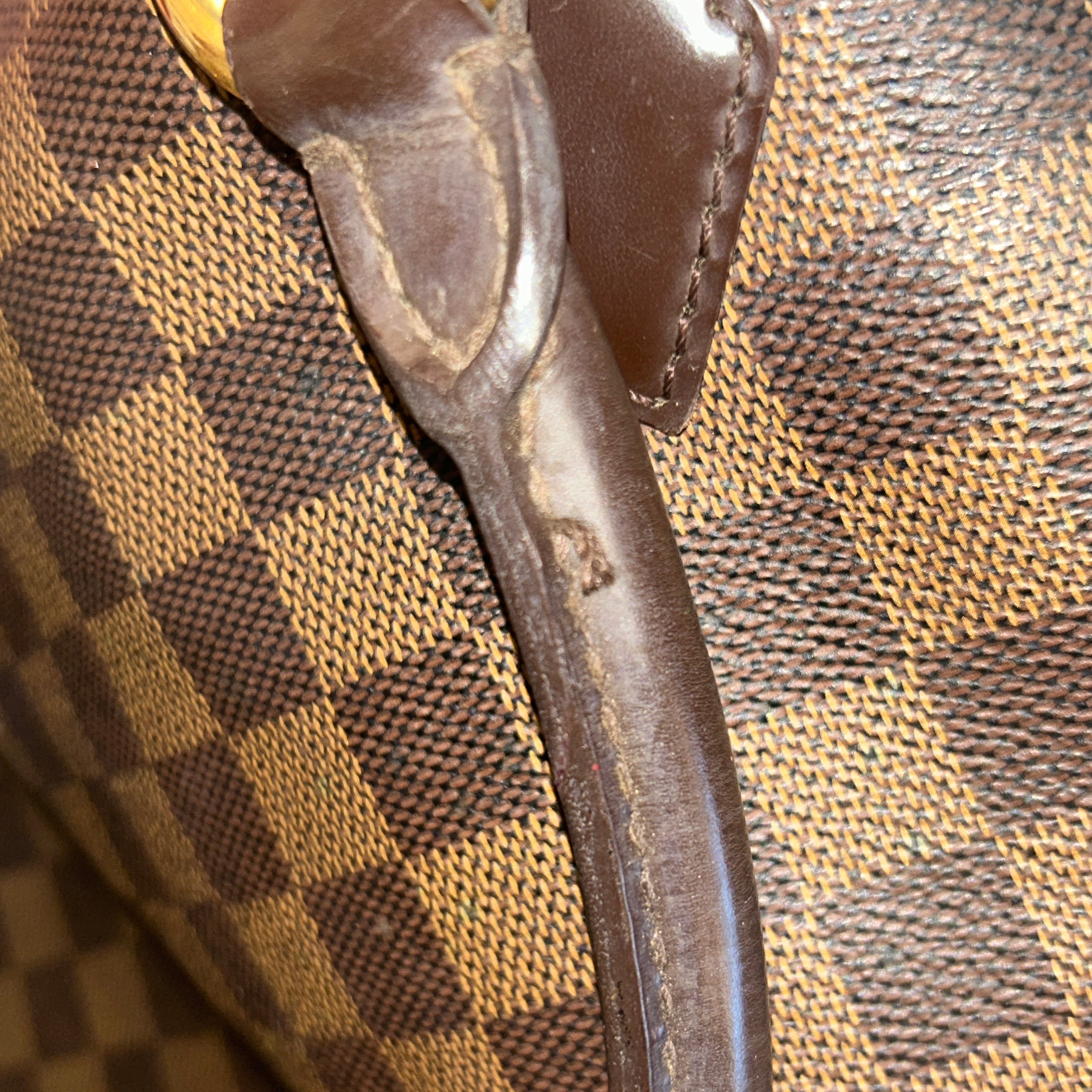 LOUIS VUITTON/Hand Bag/Houndstooth Check/Leather/BRW/saleya pm view 11
