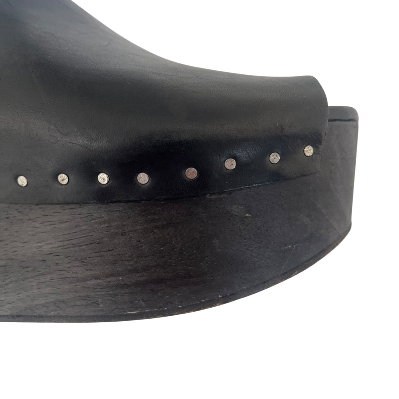 Rick Owens/Heels/US 6/Leather/BLK/rick owen clogg