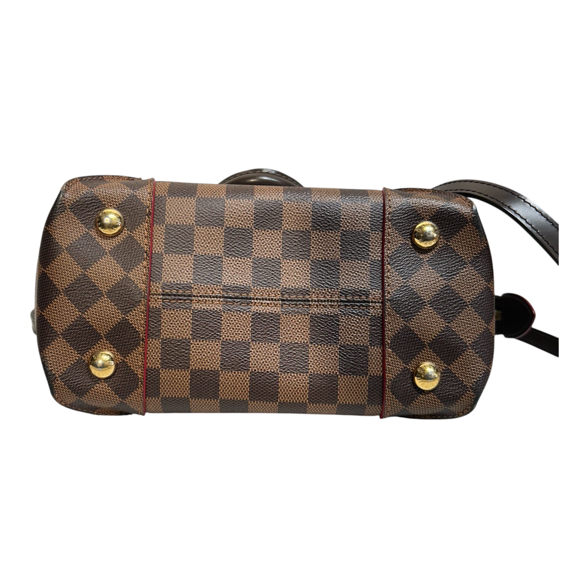 LOUIS VUITTON/Tote Bag/Plaid/Leather/BRW/damier ebene caissa view 3