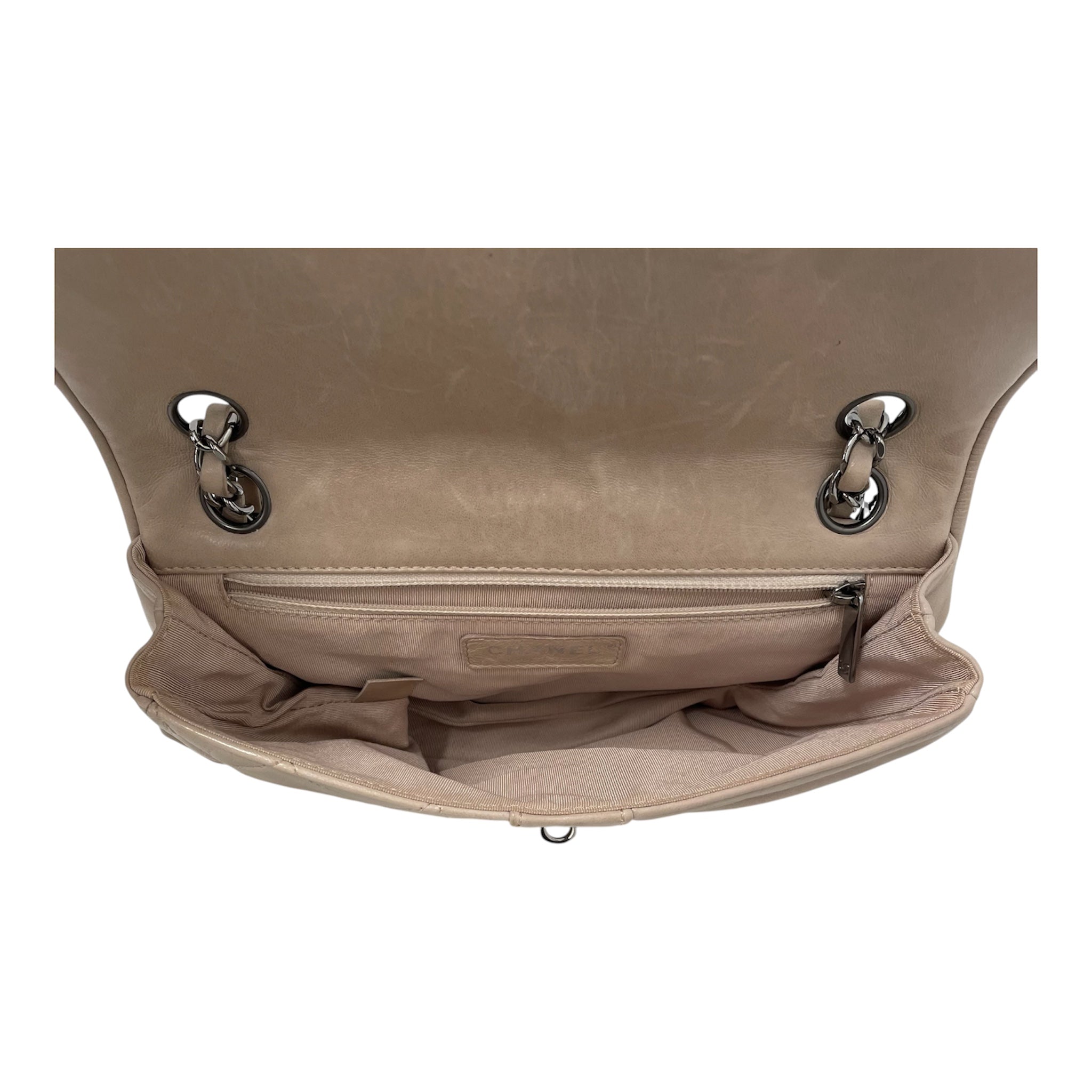CHANEL/Tote Bag/Leather/BEG/HALFSTITCH view 3
