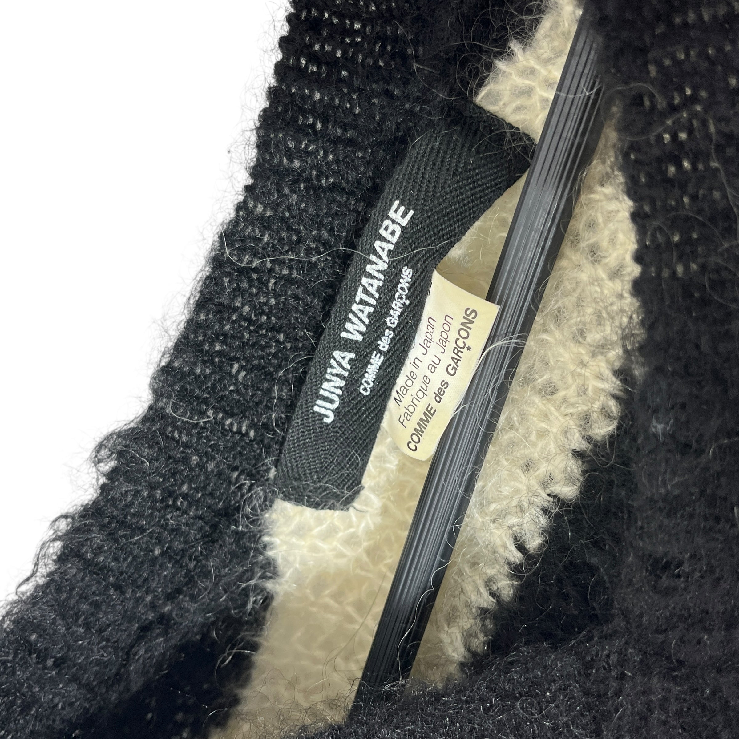 JUNYA WATANABE COMME des GARCONS/Sweater/S/Stripe/Wool/BLK/ view 5