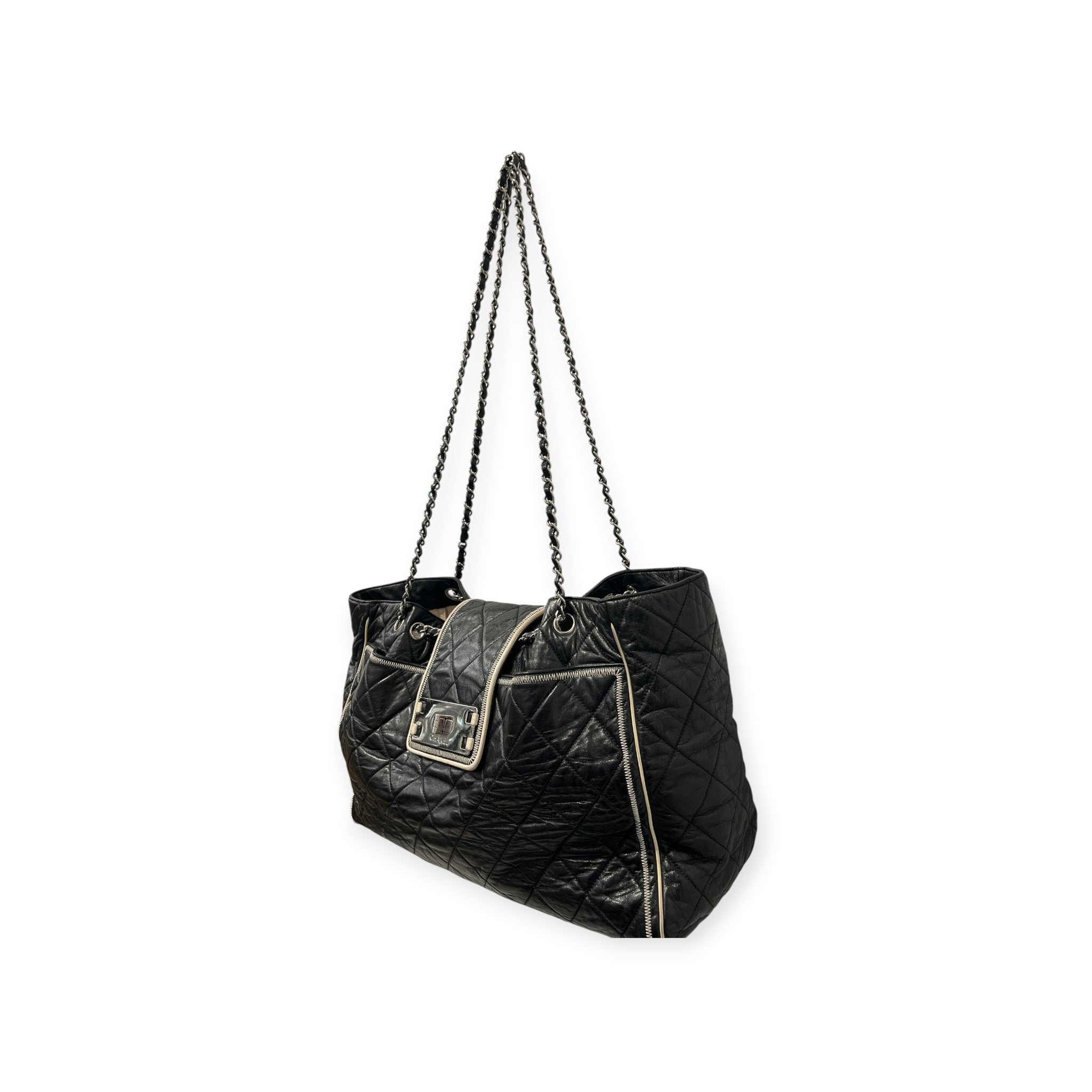 CHANEL/Bag/Lambskin/BLK/EAST WEST LAMBSKIN REISSUE view 3