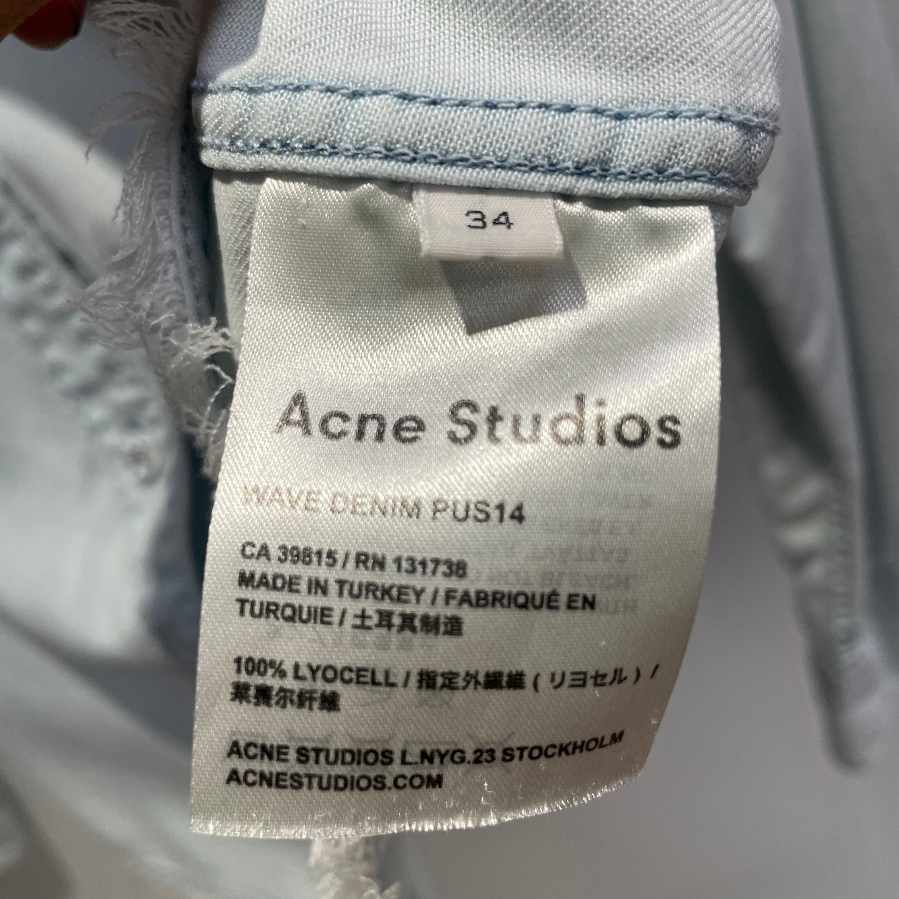Acne Studios/Shirt/34/BLU/LIGHT BLU/ DENIM BUTTON UP view 5