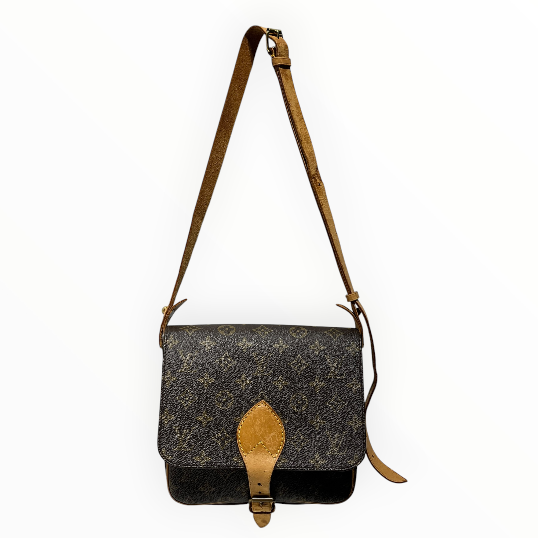 LOUIS VUITTON/Cross Body Bag/All Over Print/Leather/BRW/cartouchiere view 1