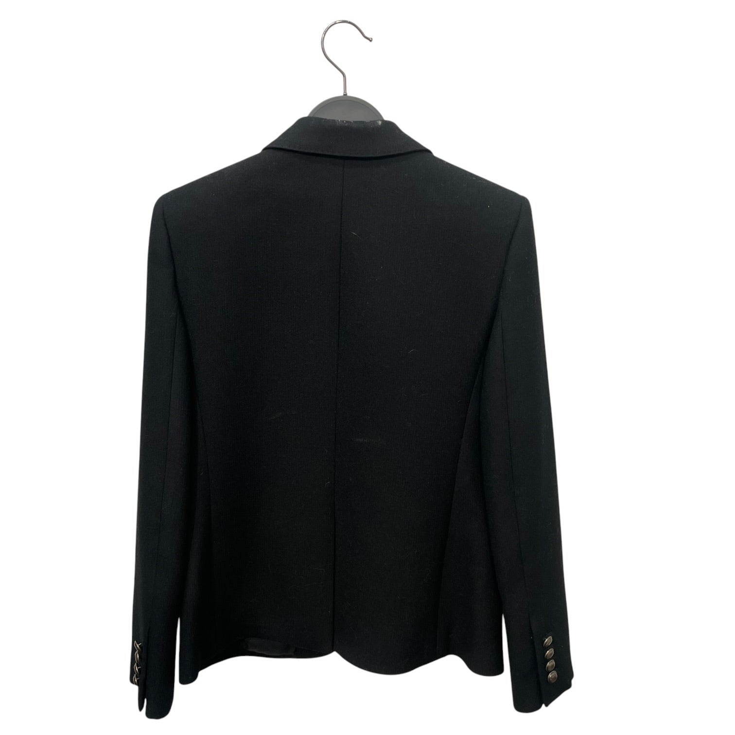 SAINT LAURENT/Tailored Jkt/Wool/BLK/Graphic/Anchor Embroidery view 2