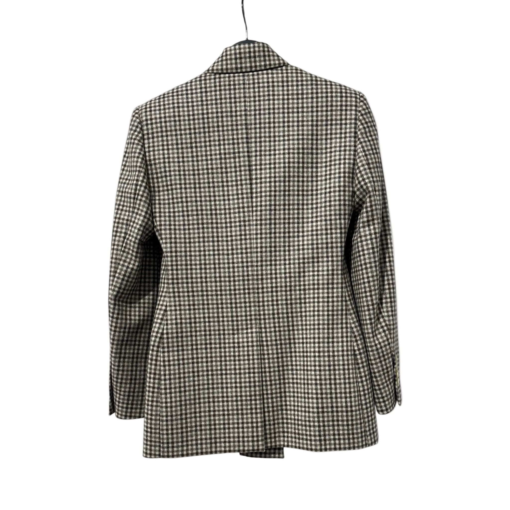 BRUNELLO CUCINELLI/Tailored Jkt/36/Plaid/Wool/CRM/Single Breasted/ view 2