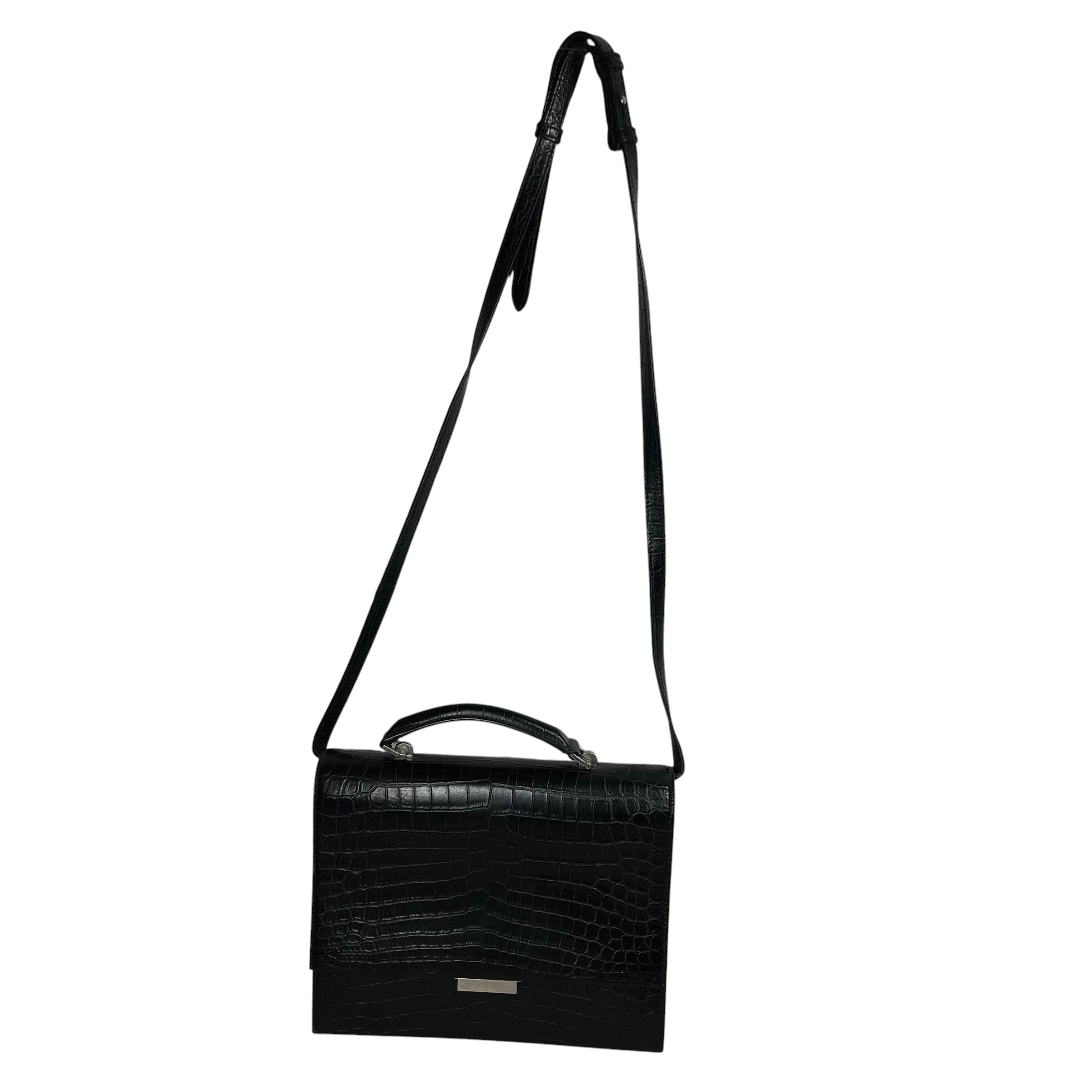 SAINT LAURENT/Hand Bag/Animal Pattern/Leather/BLK/Medium Babylone Top Handle Bag view 1