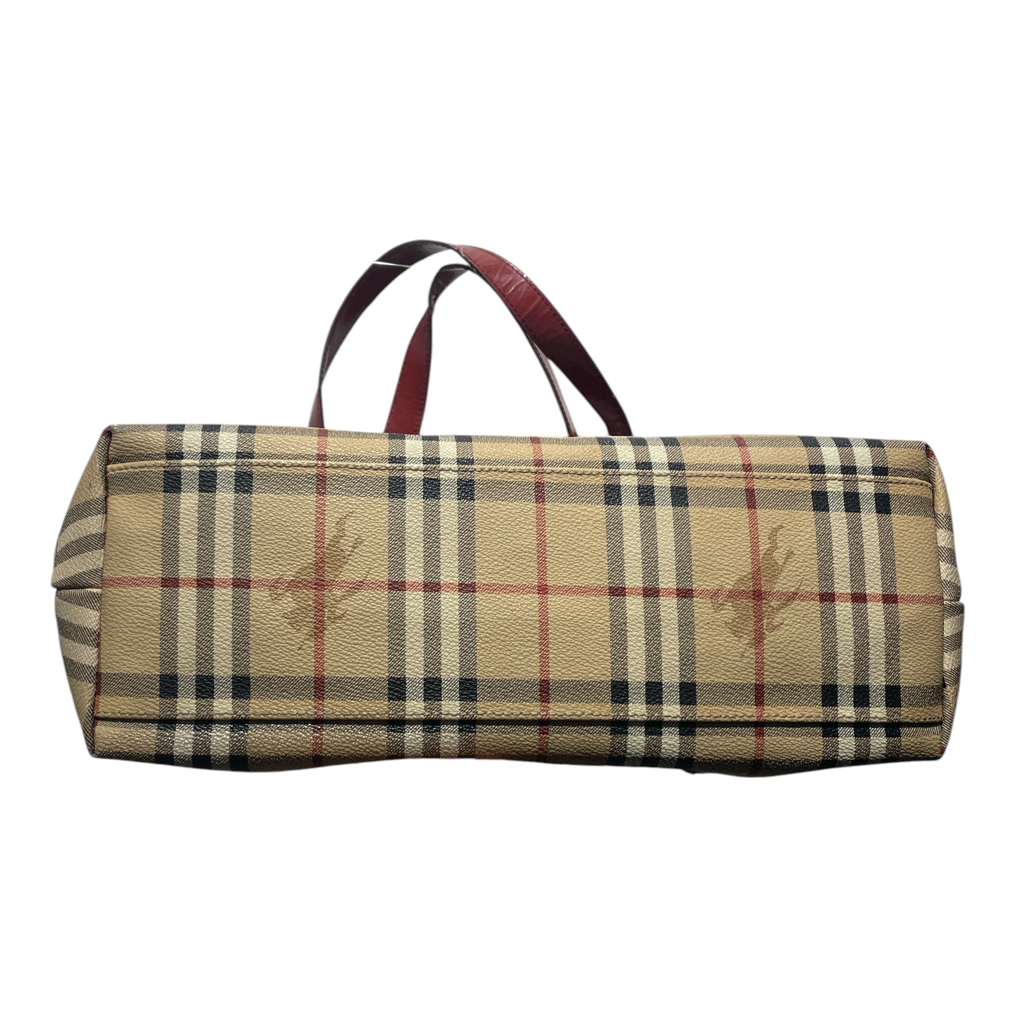 BURBERRY LONDON/Hand Bag/Plaid/Acrylic/CRM/heymarket check tote view 3