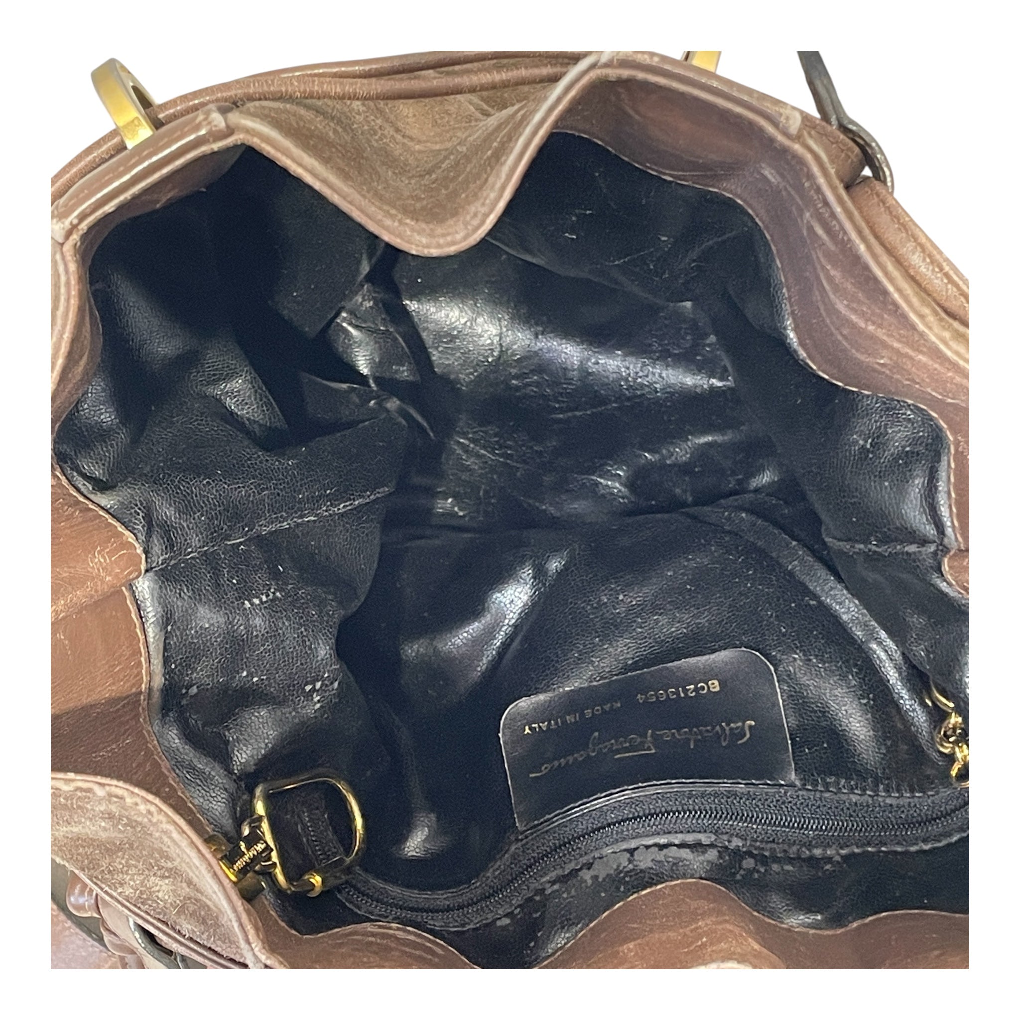 Salvatore Ferragamo/Bag/Leather/BRW/SUEDE BUCKET BAG view 3