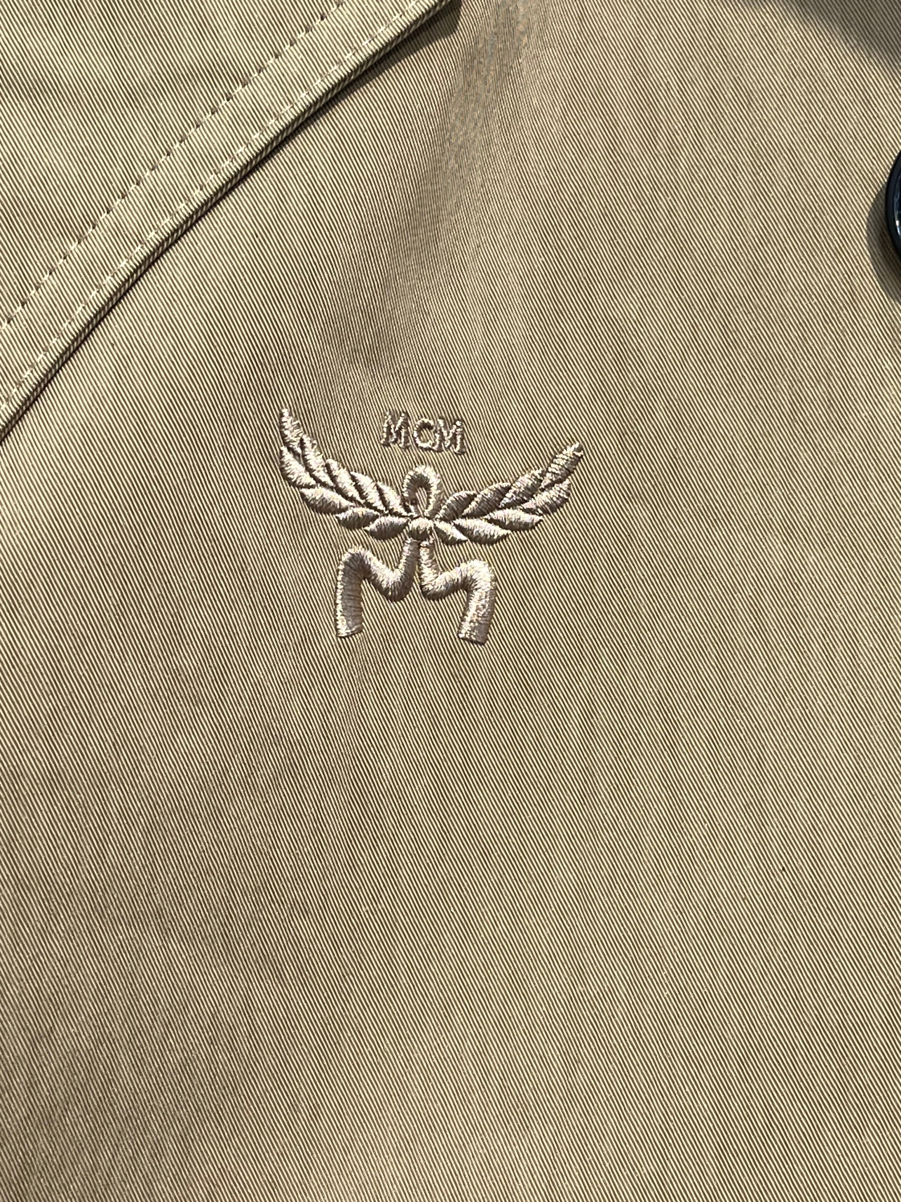 MCM/Trench Coat/42/Cotton/KHK/Double Breasted/MONOGRAM COLLAR- view 6
