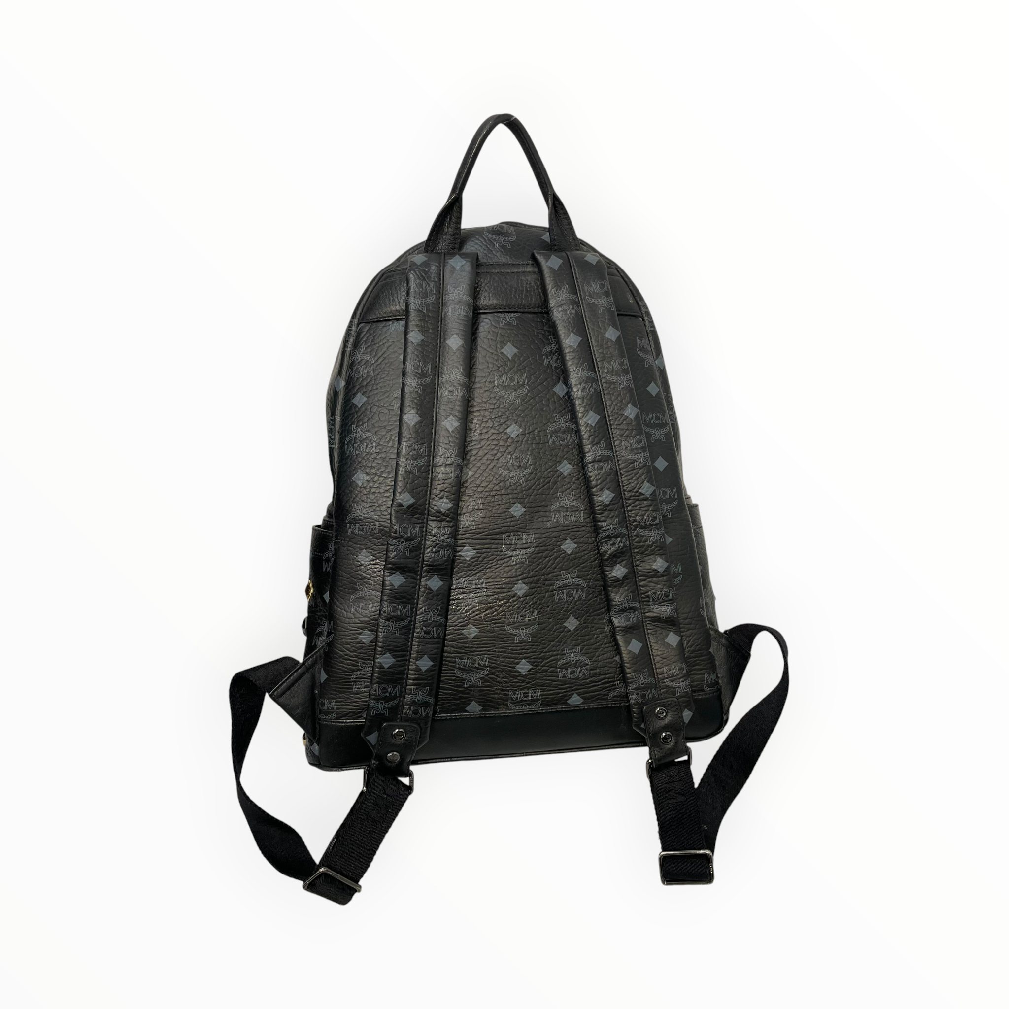 MCM/Backpack/Monogram/Leather/BLK/ view 2