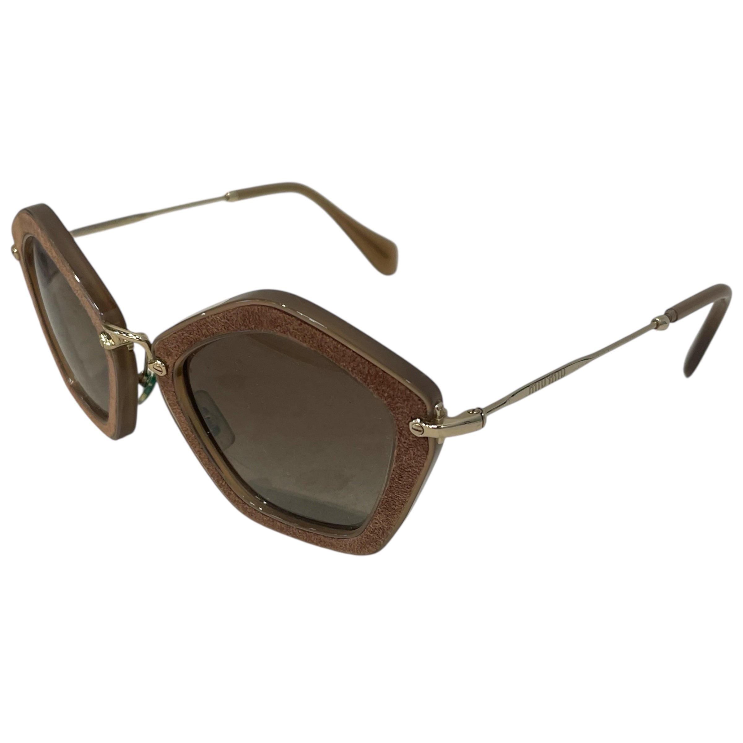 MIU MIU/Sunglasses/Celluloid/BRW/SUEDE view 2