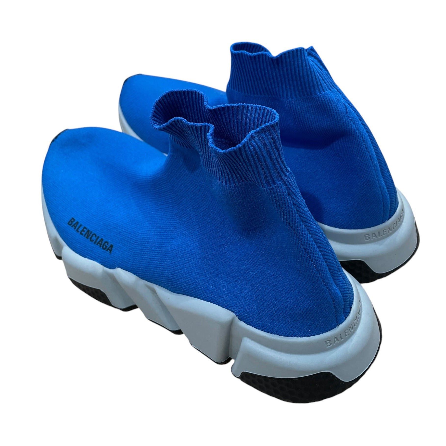 BALENCIAGA/Hi-Sneakers/US 7/Cotton/NVY/SPEED GREY SOLES view 2