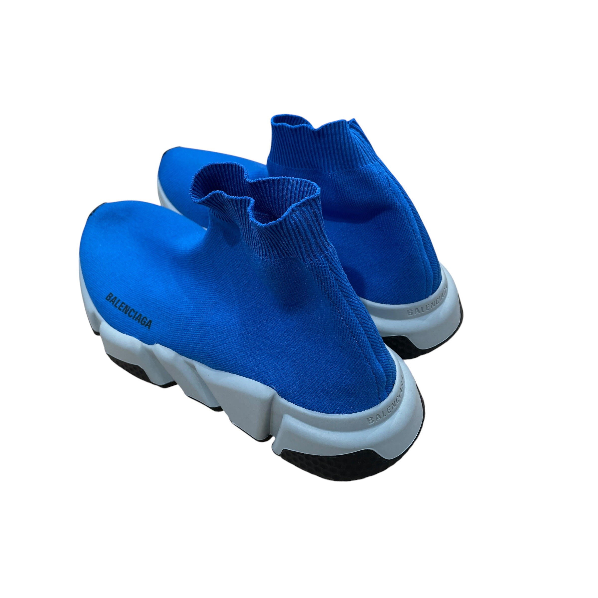 BALENCIAGA/Hi-Sneakers/US 7/Cotton/NVY/SPEED GREY SOLES view 2