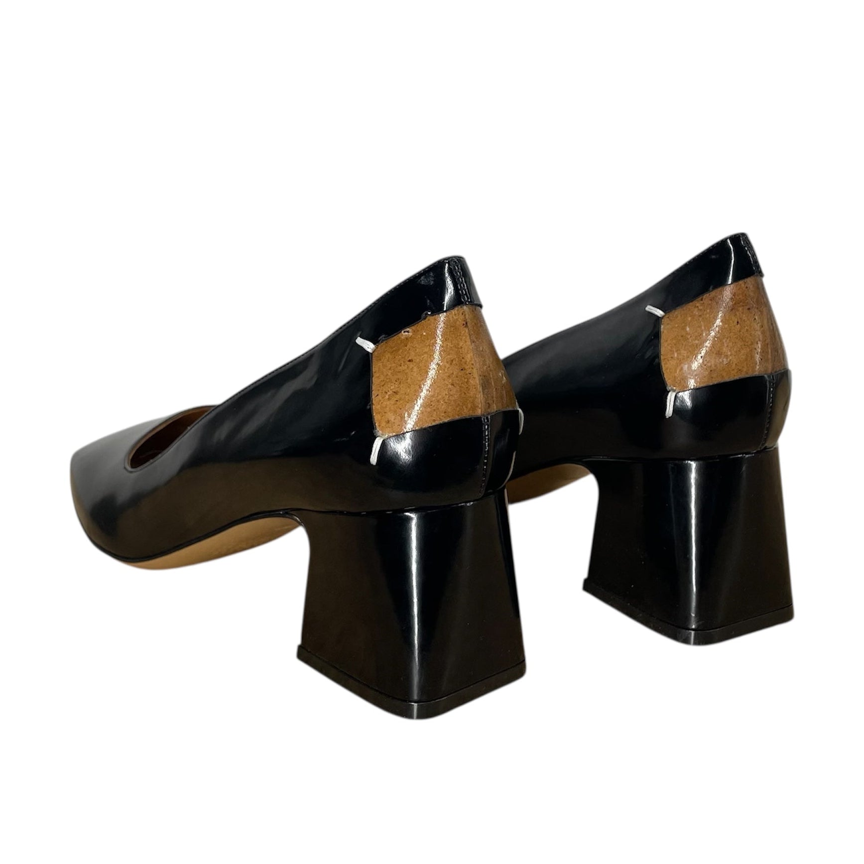 Maison Margiela/Heels/EU 41/Leather/BLK/POLISHED LEATHER COURTV PUMPS view 2