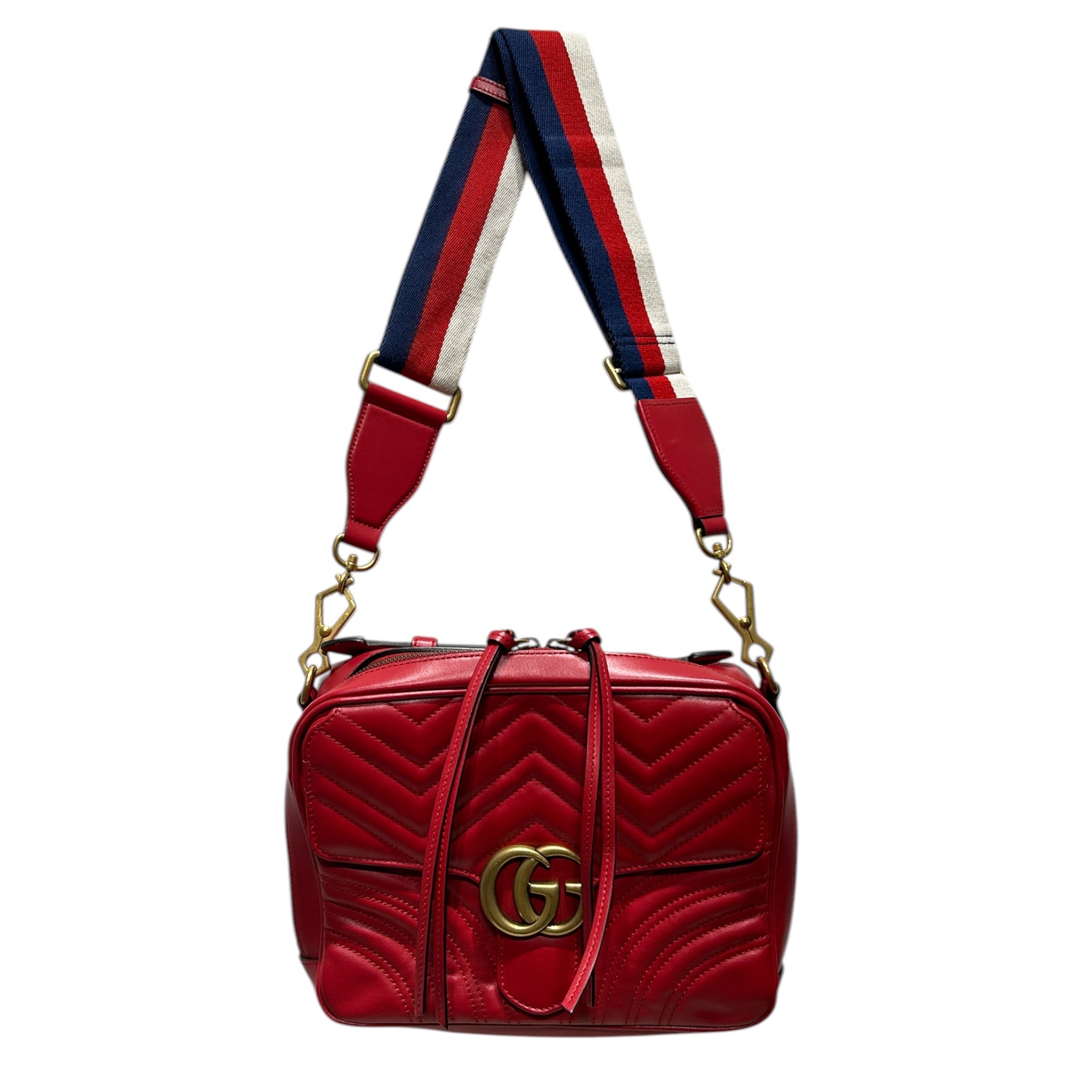 GUCCI/Bag/Leather/RED/MARMONT MATELASSE SHOULDER view 1