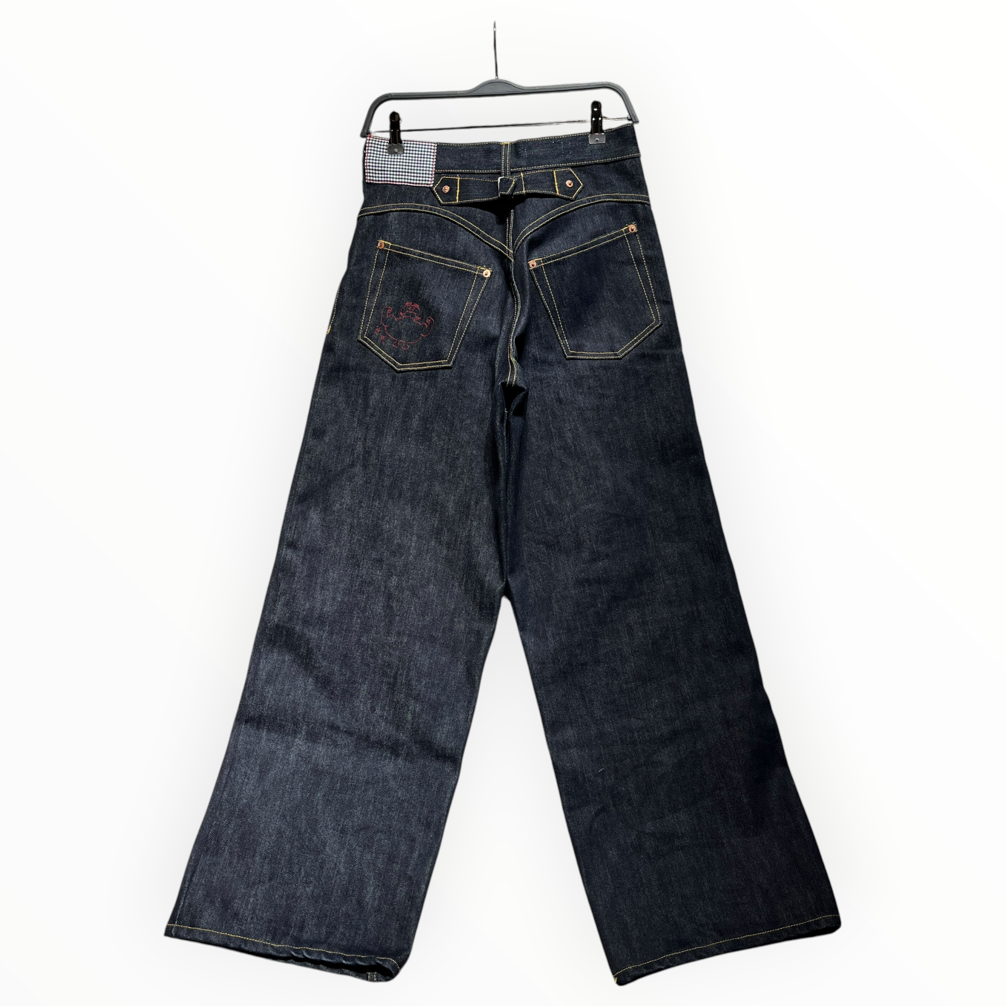 yuremane/Straight Pants/1/Denim/NVY/big boy view 2