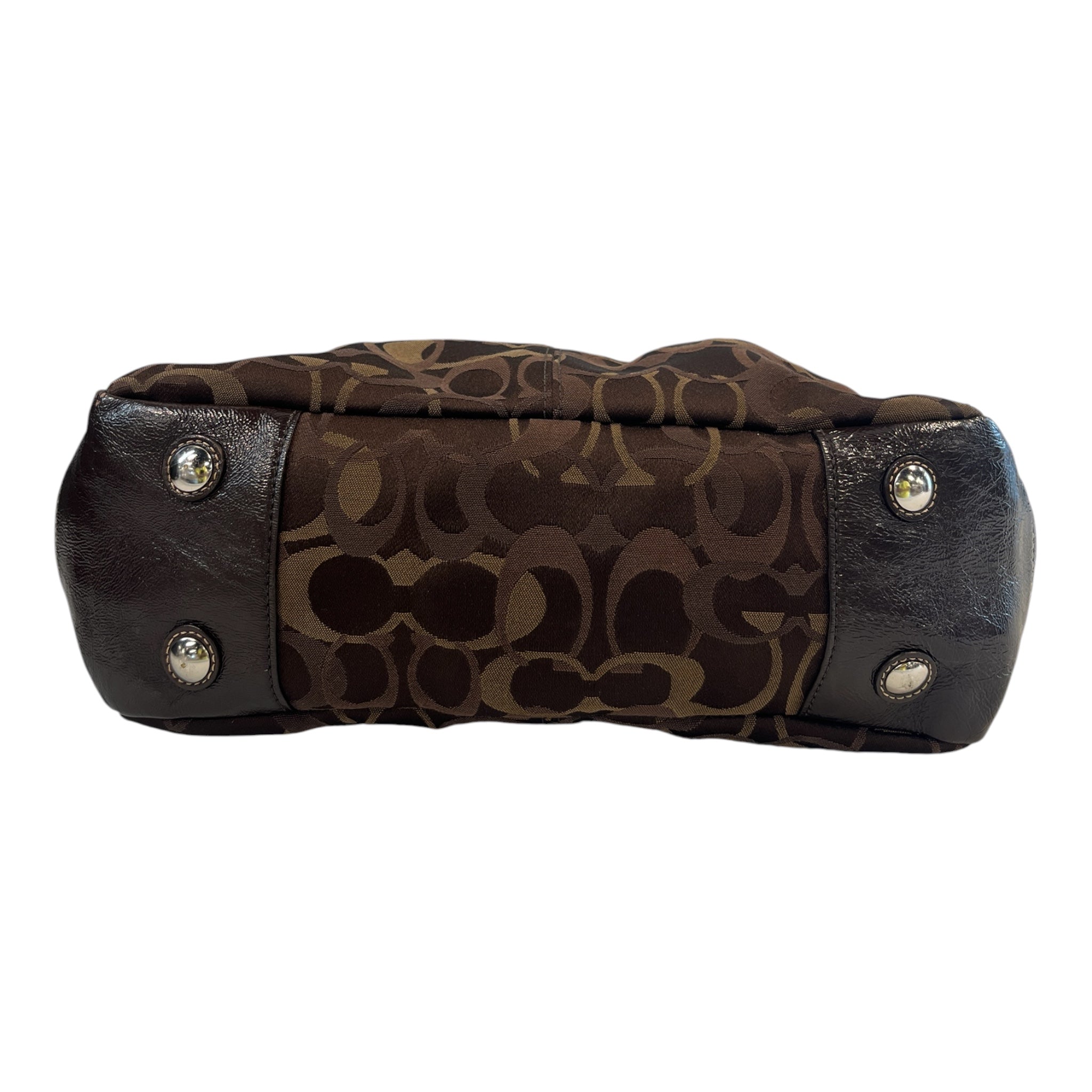 COACH/Tote Bag/Monogram/BRW/GALLERY TOTE TURNLOCK view 4
