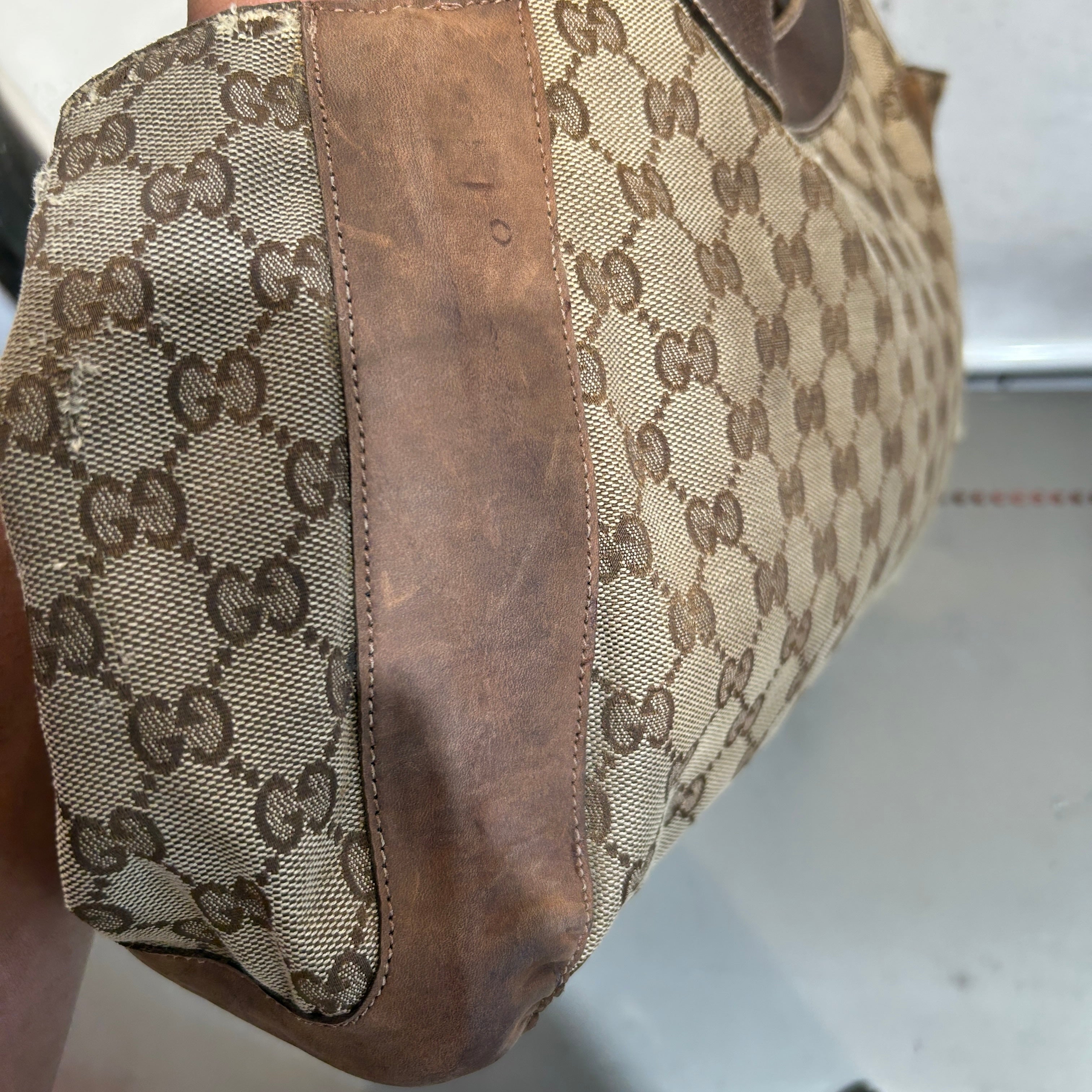 GUCCI/Tote Bag/Monogram/BRW/Charmy view 9