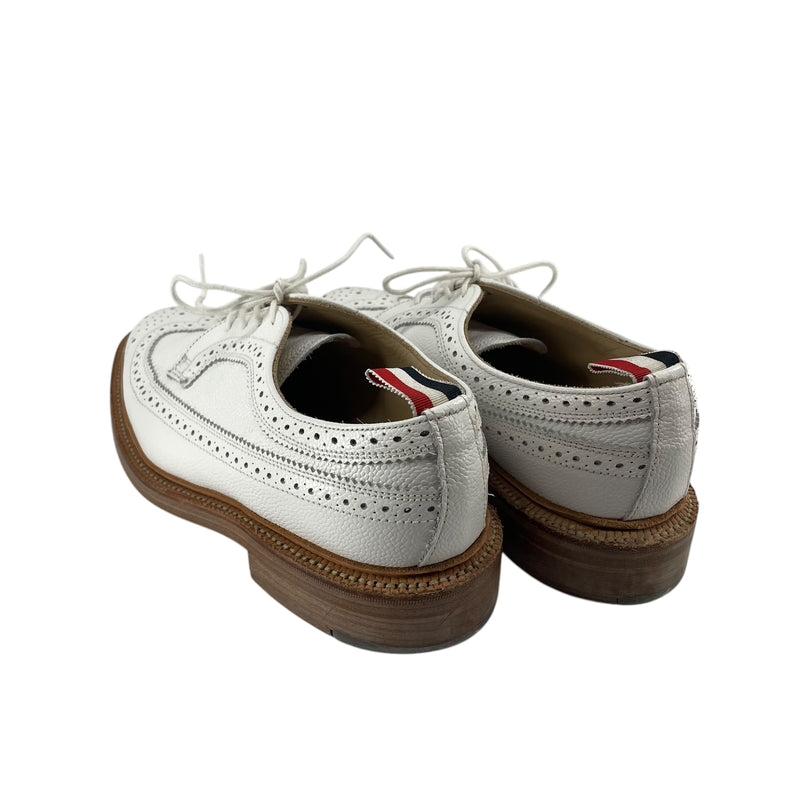 THOM BROWNE. NEW YORK/Dress Shoes/US 6/Leather/WHT/V-Tip/METAL HEEL