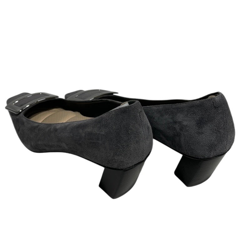 Roger Vivier/Heels/US 7.5/Suede/GRY/Grey Suede Pump Buckle Heels view 2