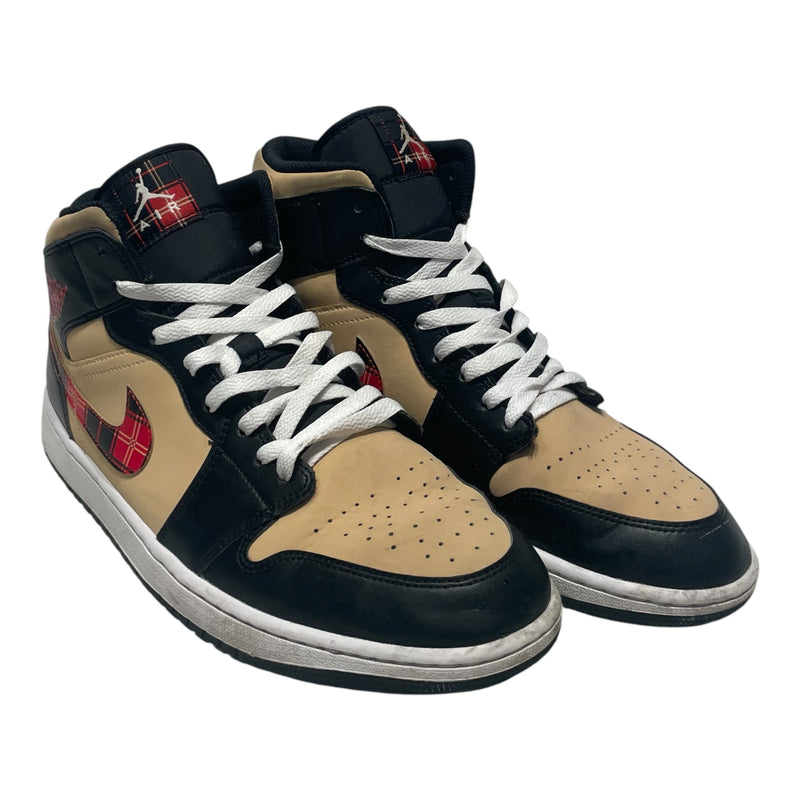 NIKE/Hi-Sneakers/US 12/Leather/MLT/Jordan 1 Mid Tartan Swoosh