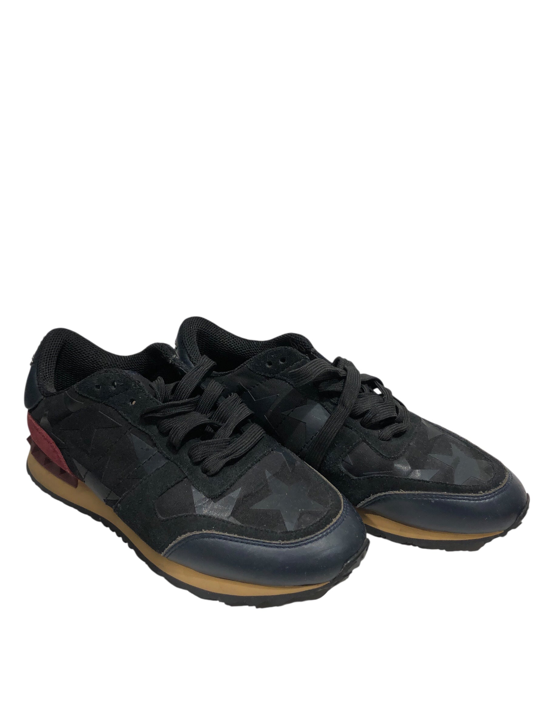 VALENTINO/Low-Sneakers/US 7/Suede/BLK/ view 1