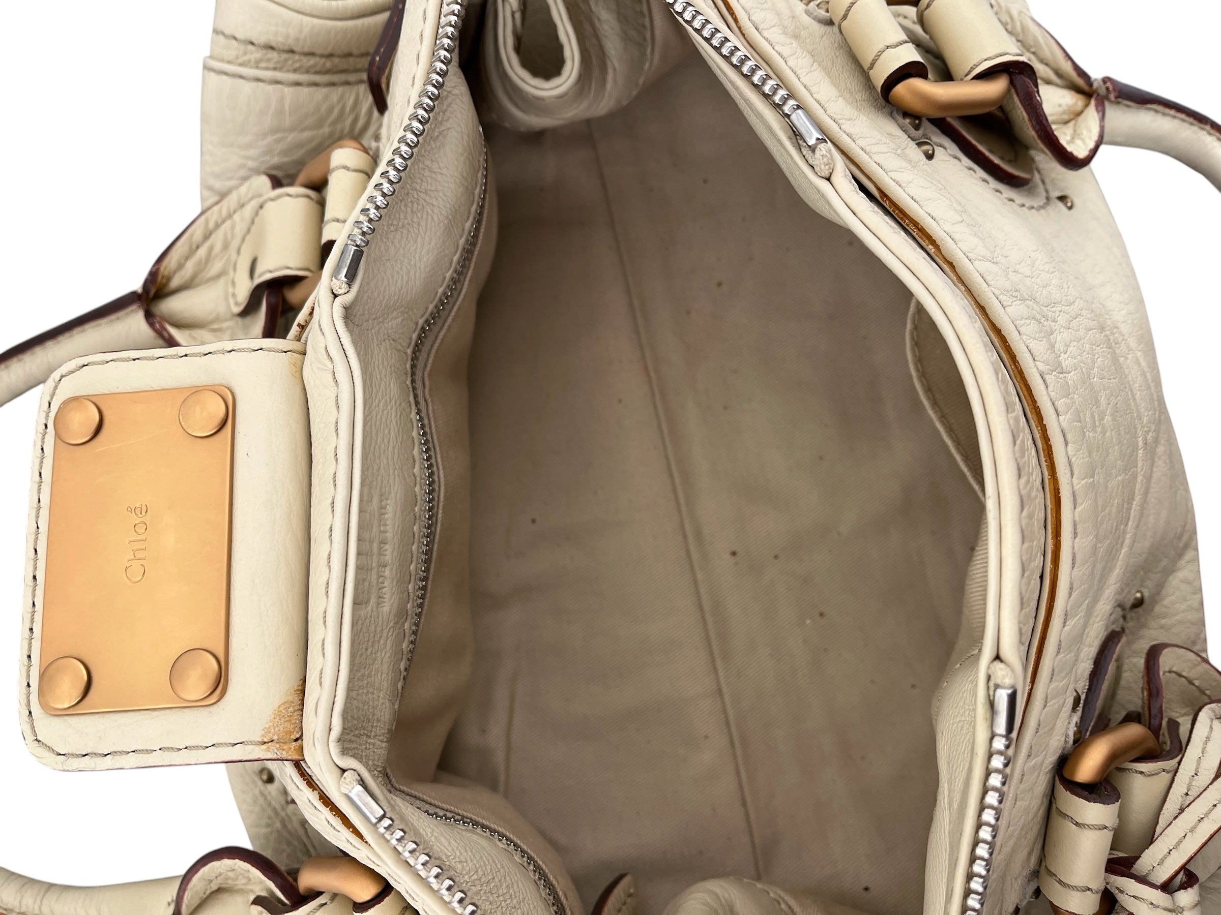 Chloe/Hand Bag/Leather/CRM/PADDINGTON LOCK BAG view 7