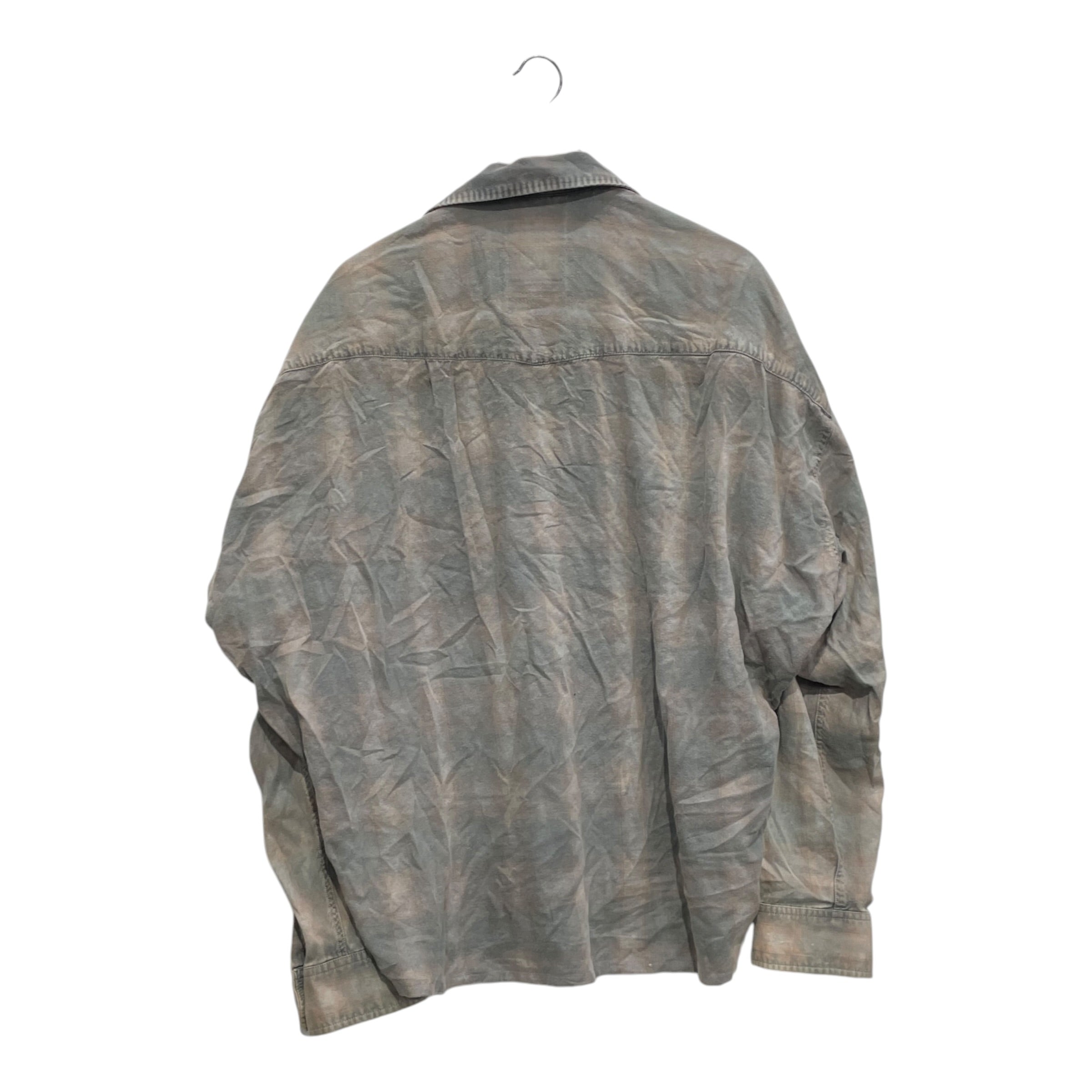 MIHARA YASUHIRO/Flannel Shirt/46/Cotton/KHK/QR CODE PATCH RIGHT view 2