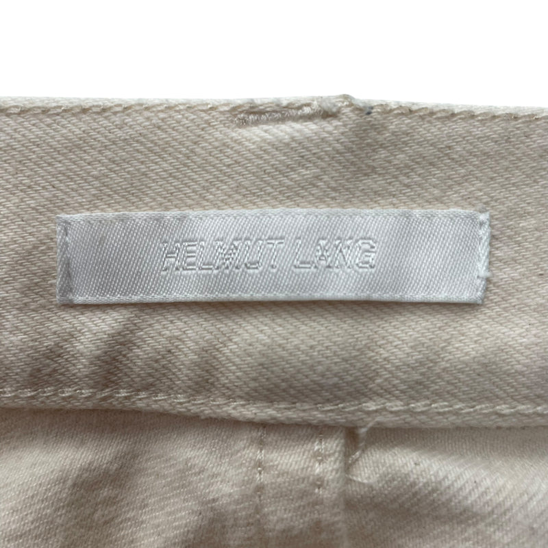 Helmut Lang/Straight Pants/30/Denim/CRM/Distressed/PNK & BLK SILK PANELS COLORBLO