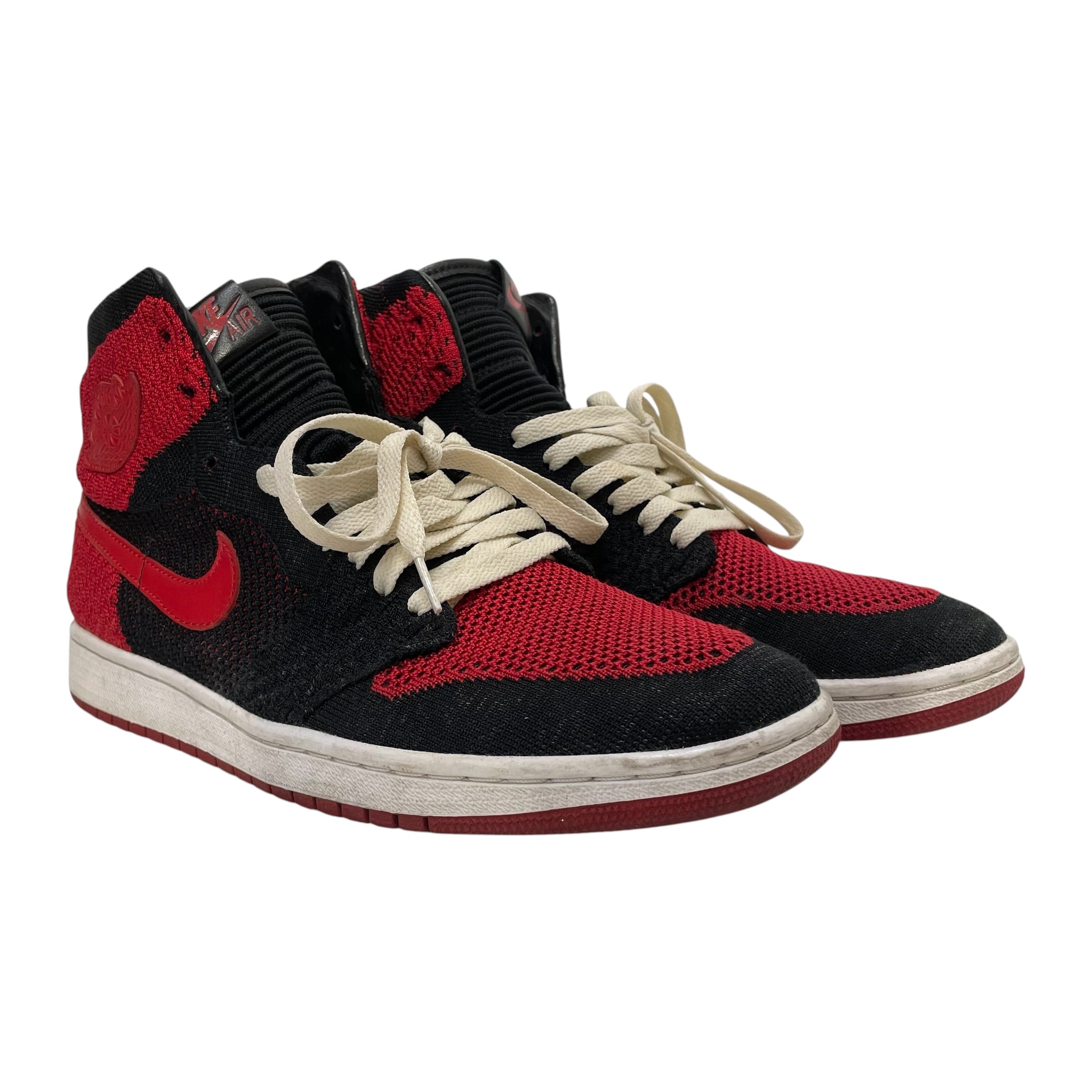NIKE/Hi-Sneakers/US 10/Cotton/RED/jordan 1 flyknit view 1