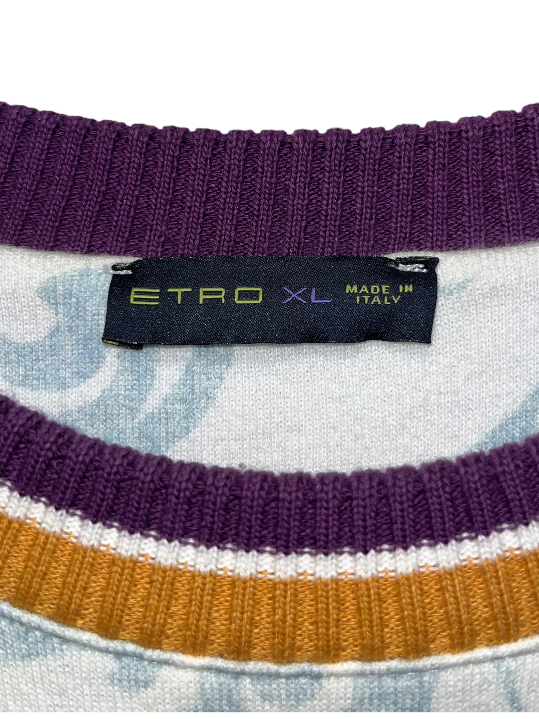 ETRO/Sweatshirt/L/All Over Print/Cotton/WHT/ view 7