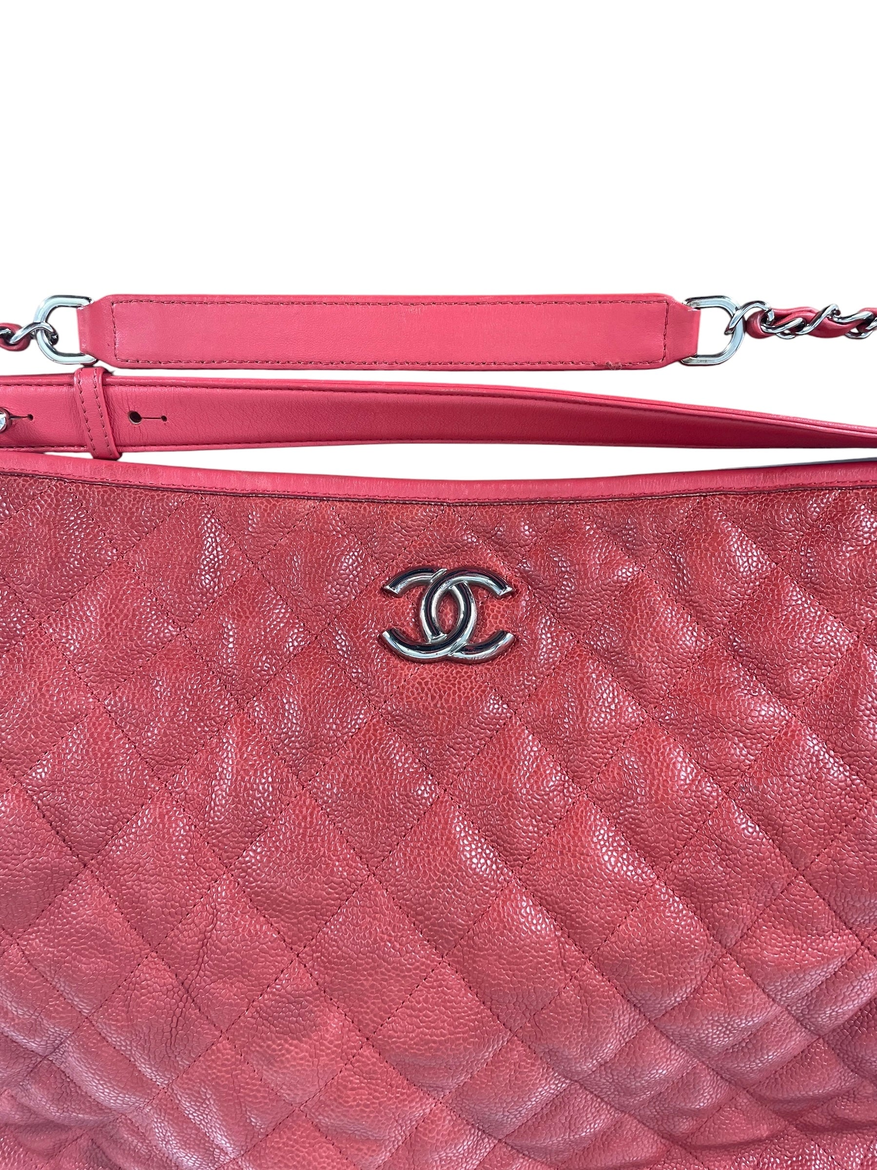 CHANEL/Tote Bag/Border/Leather/RED/FRENCH RIVIERA QUILTED HOBO view 5