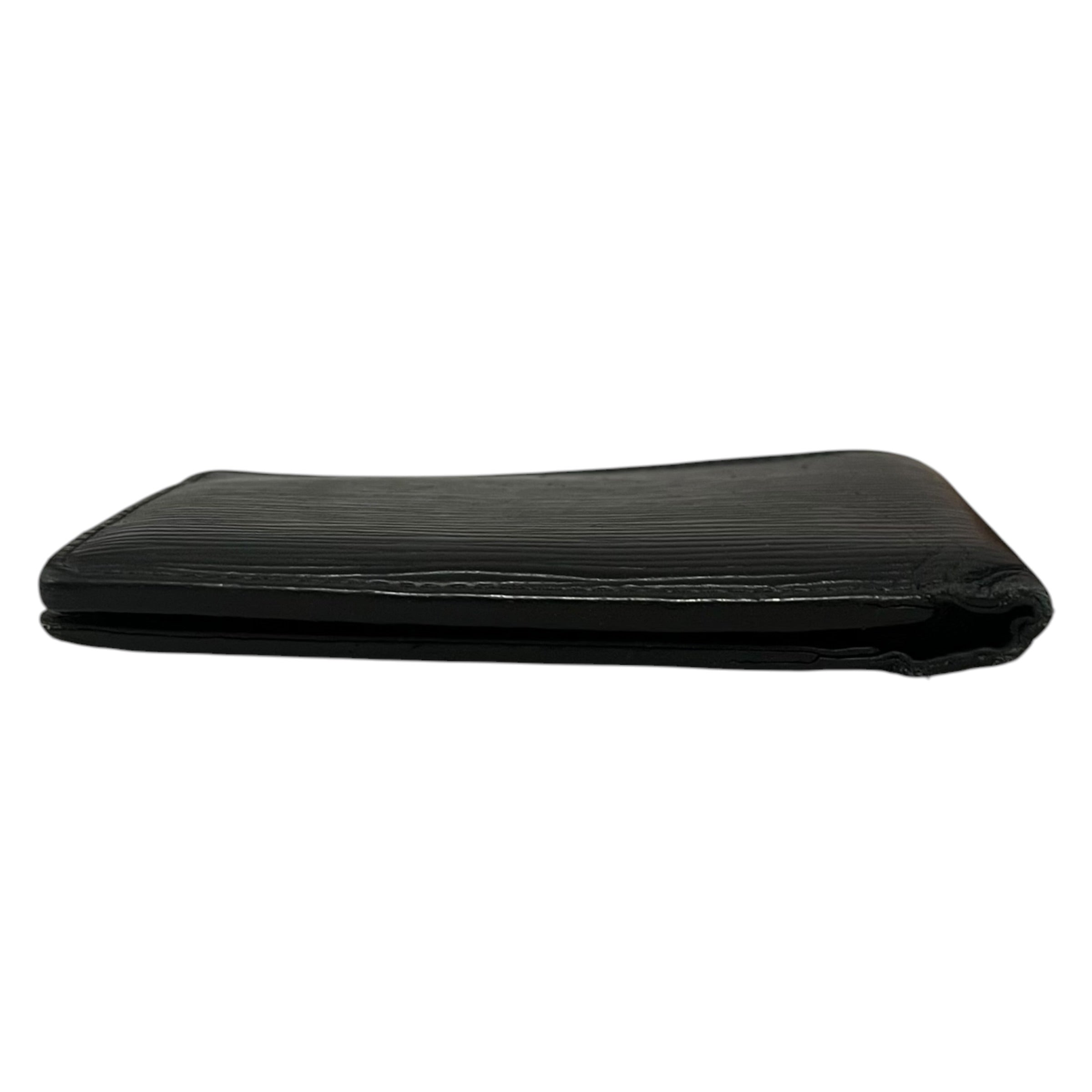 LOUIS VUITTON/Bifold Wallet/Stripe/Leather/BLK/M's/epi leather view 3