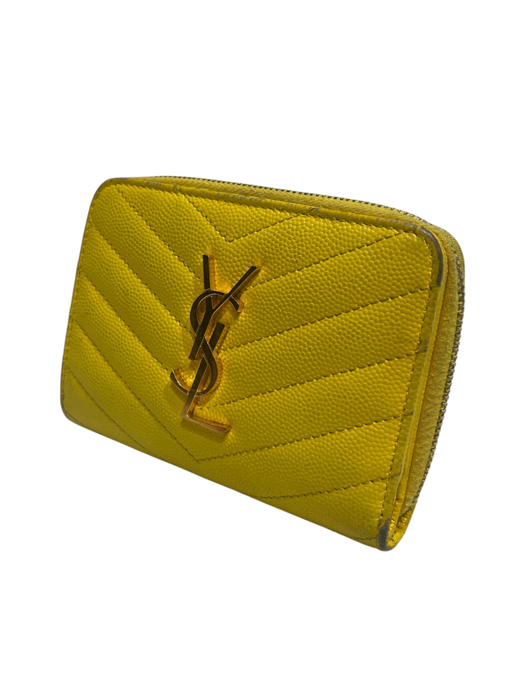 YVES SAINT LAURENT/Bifold Wallet/Leather/YEL/ view 1