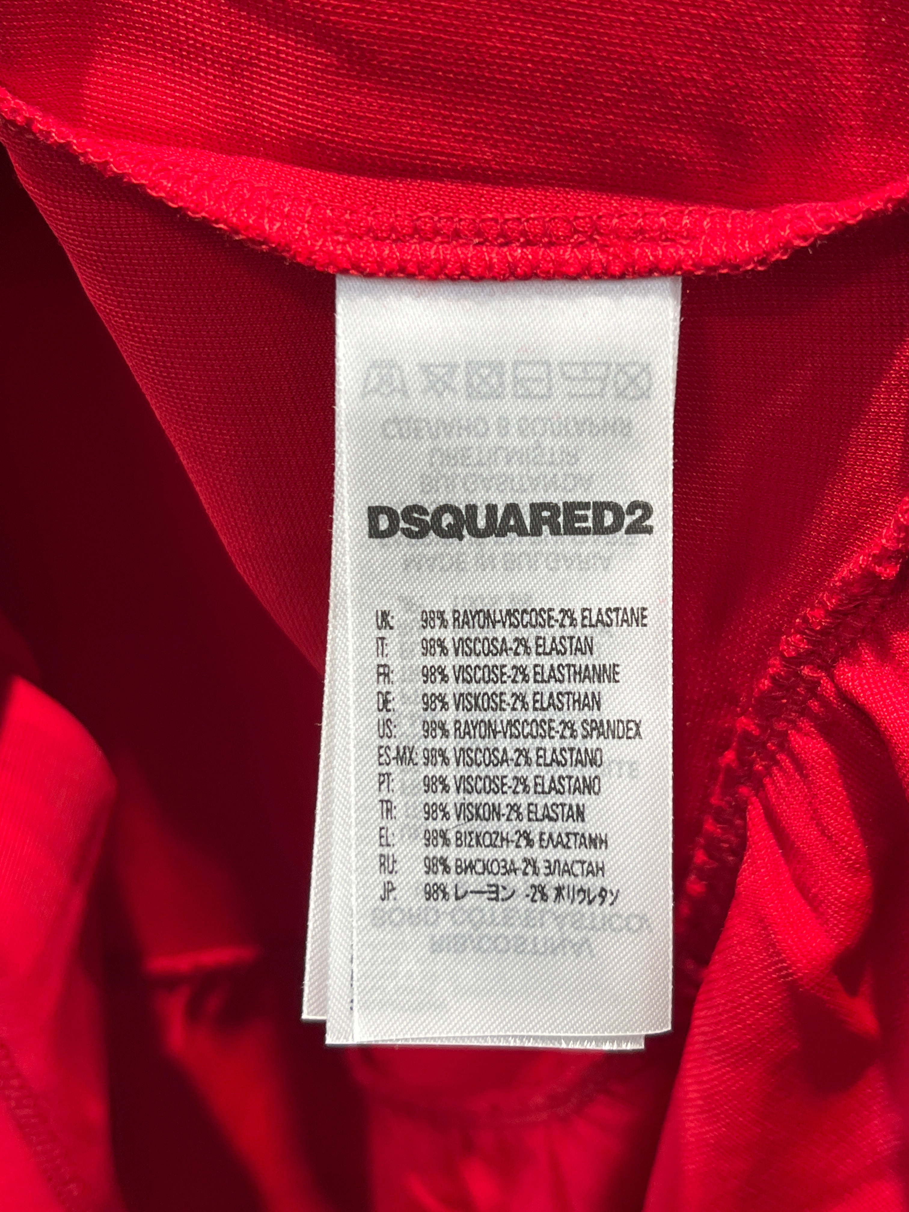 DSQUARED2/SS Blouse/XS/Rayon/RED/ view 4