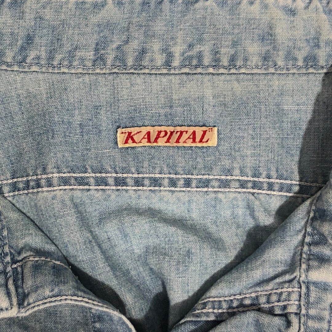 KAPITAL/LS Shirt/M/Cotton/BLU/ view 3