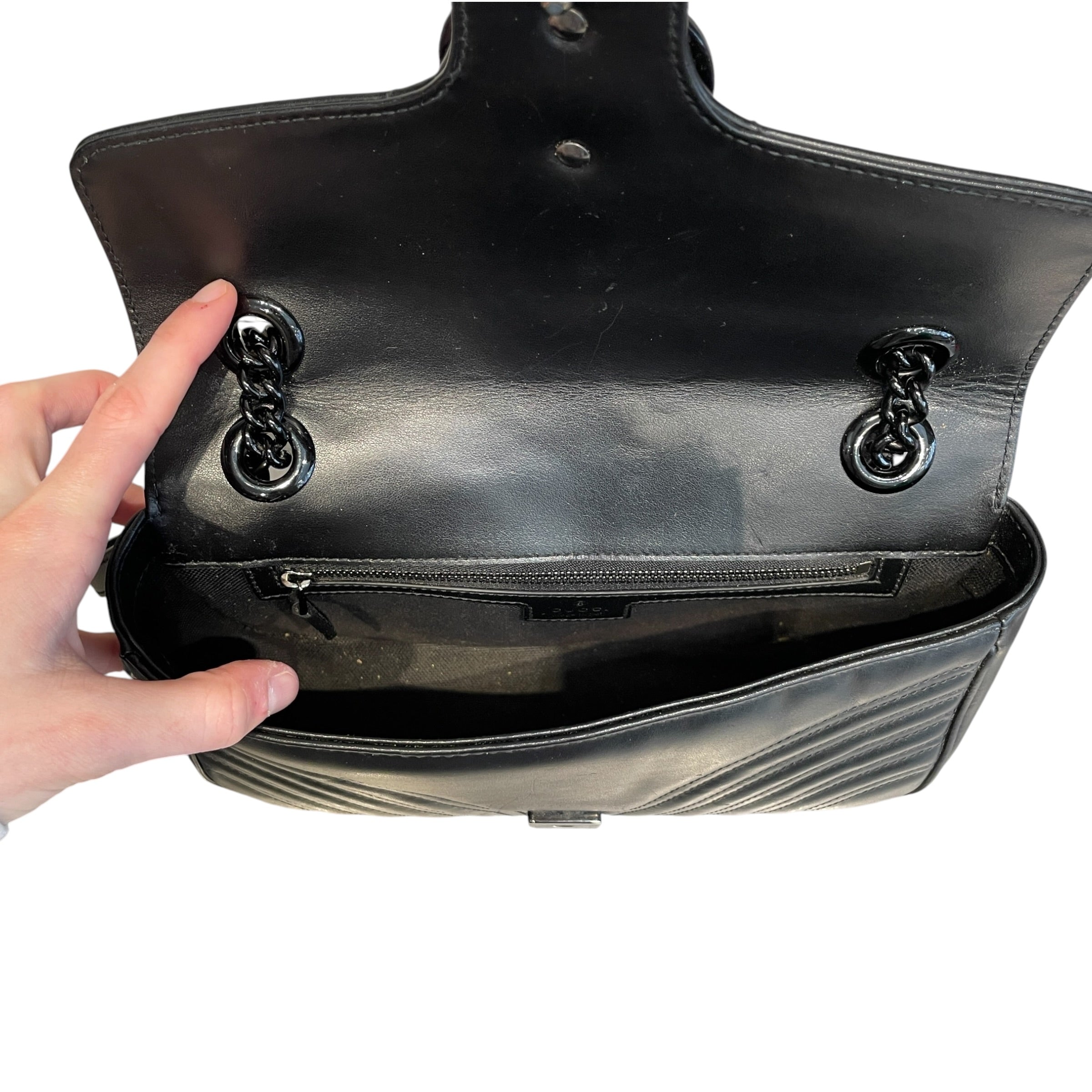 GUCCI/Bag/Leather/BLK/GUCCI LEATHER HAND BAG view 6
