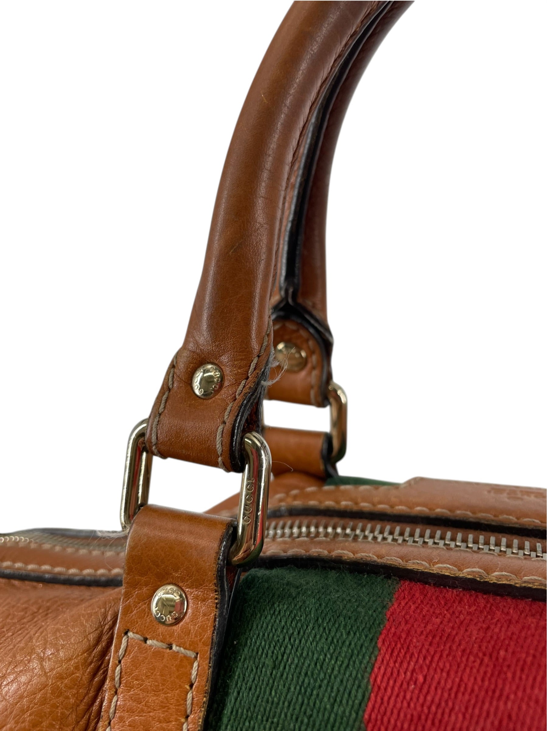 GUCCI/Bag/Leather/CML/GUCCI BOSTON RED GREEN STRIPE view 8
