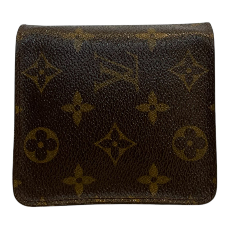 LOUIS VUITTON/Wallet/Monogram/Leather/BRW/COMPACT GOLD ZIPPER WALLET