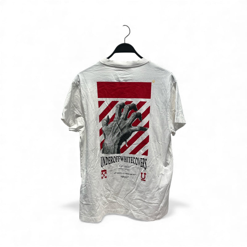 UNDERCOVER/OFF-WHITE/T-Shirt/XS/Cotton/WHT/Graphic/HAND GRAPHIC